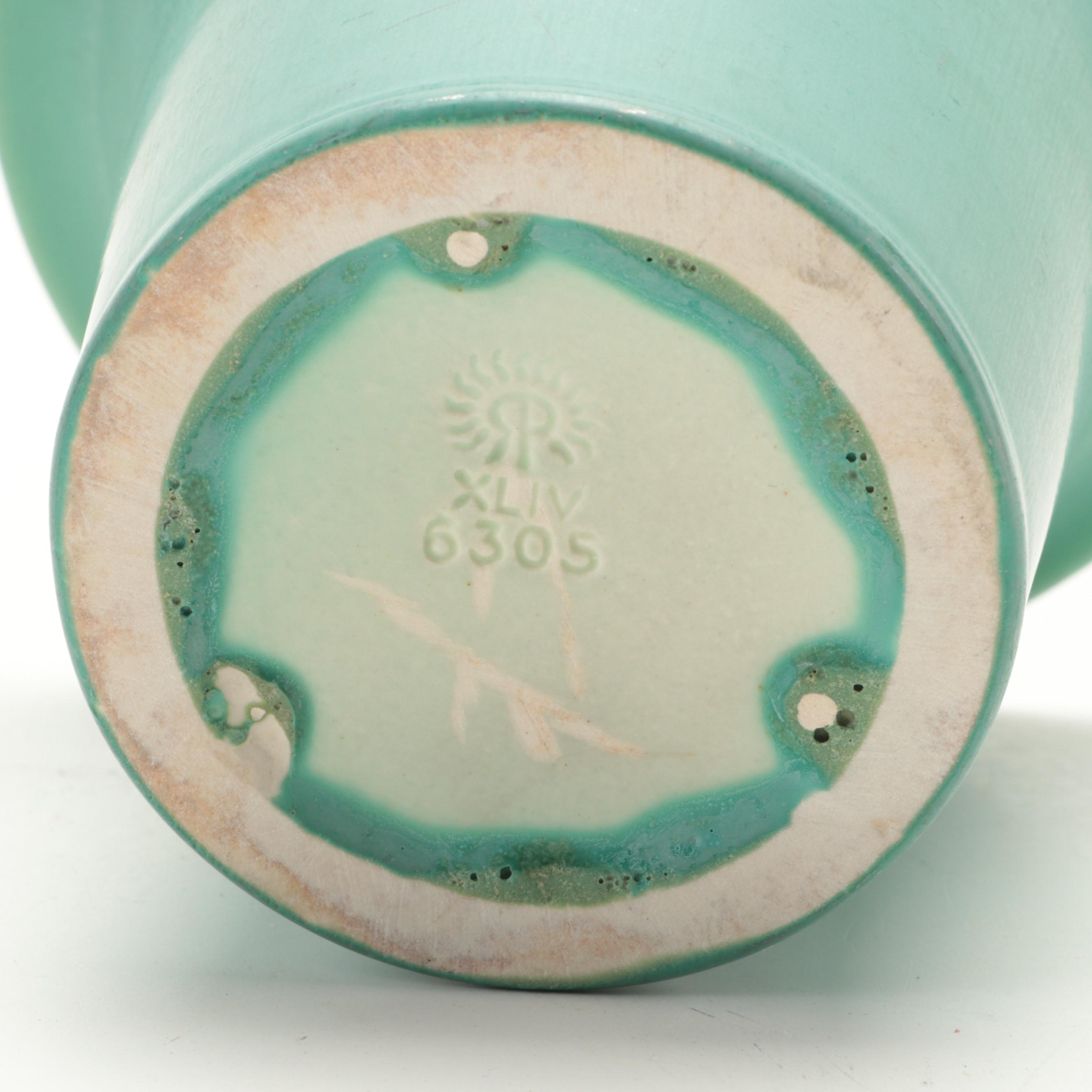 John Wareham Designed Rookwood Vase with Wold Pottery Vase