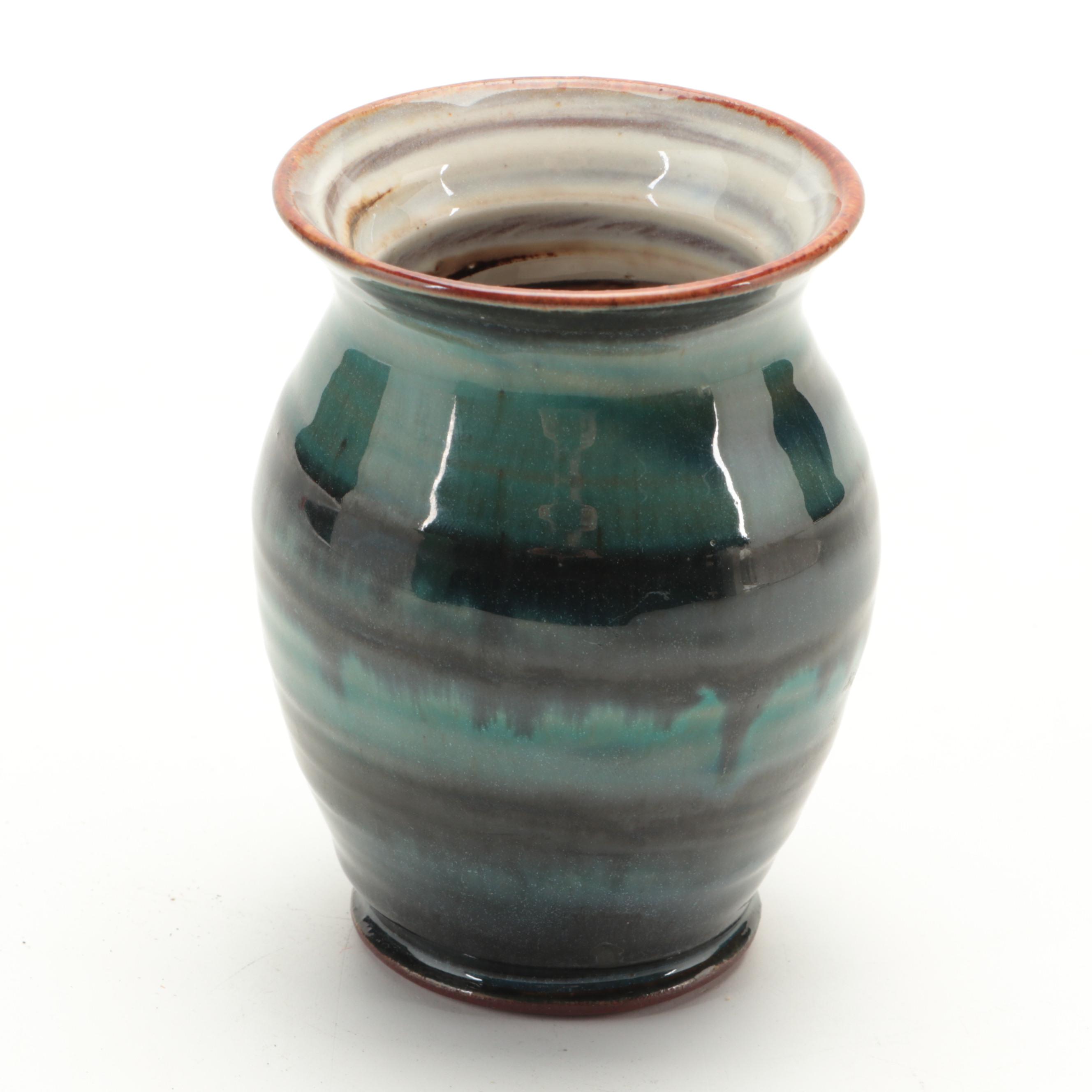 John Wareham Designed Rookwood Vase with Wold Pottery Vase