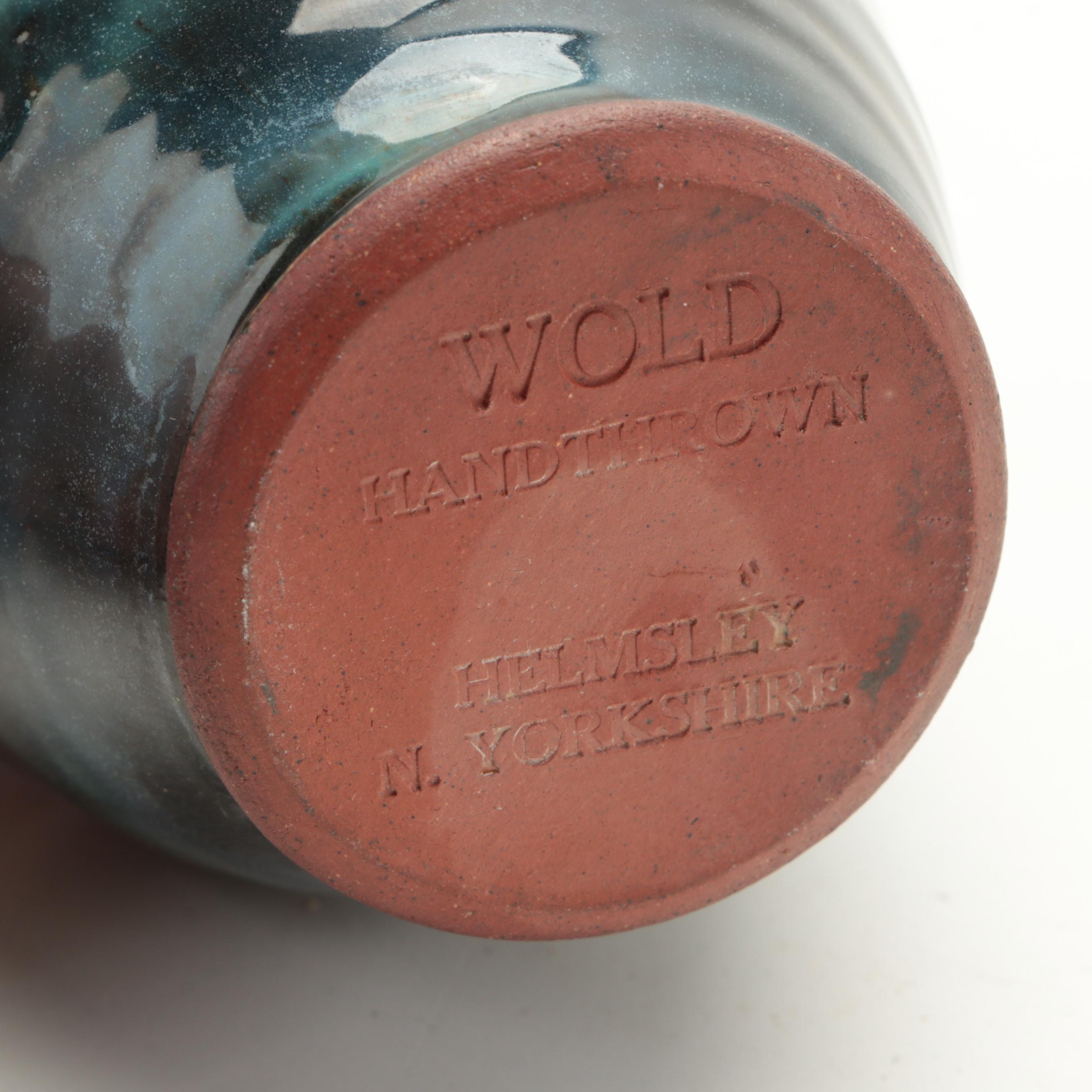 John Wareham Designed Rookwood Vase with Wold Pottery Vase