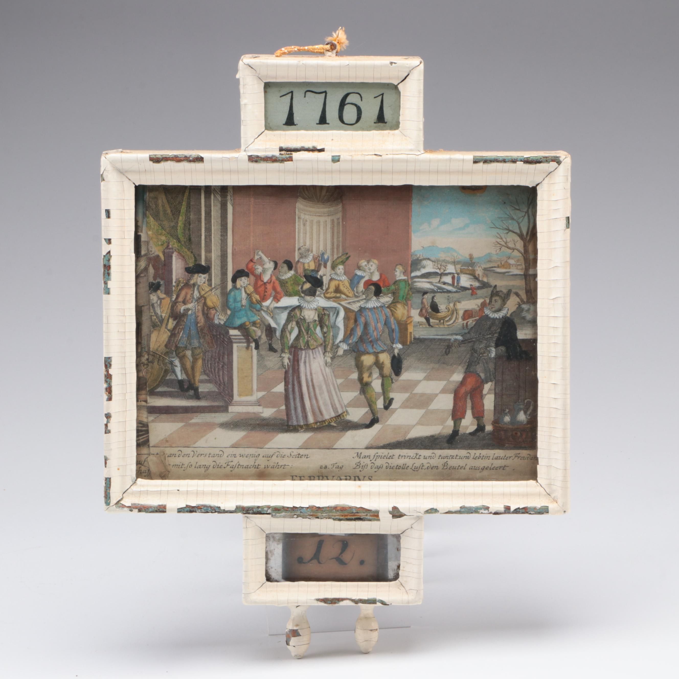 Southern German Perpetual Calendar, 18th Century