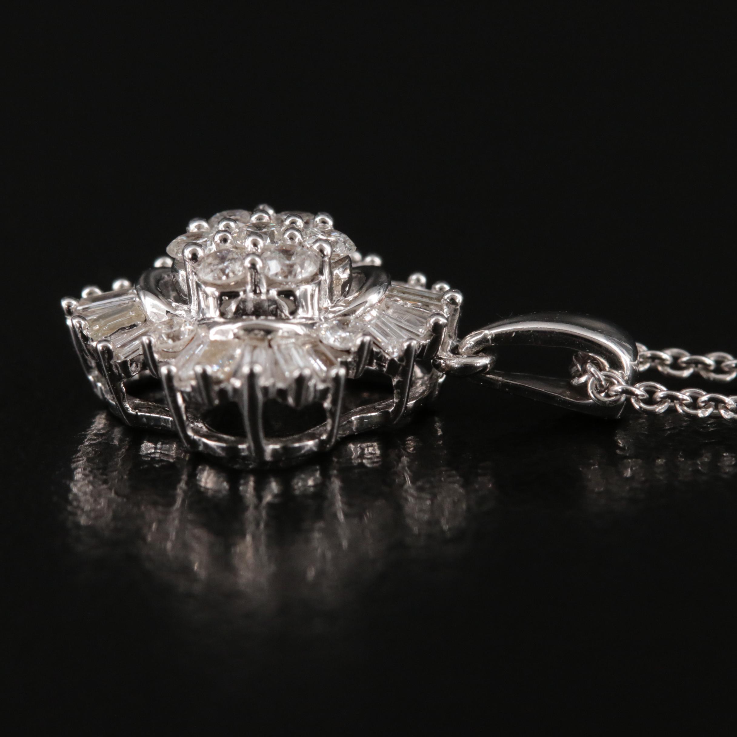 Simply Vera Vera Wang Sterling Diamond Pendant Necklace