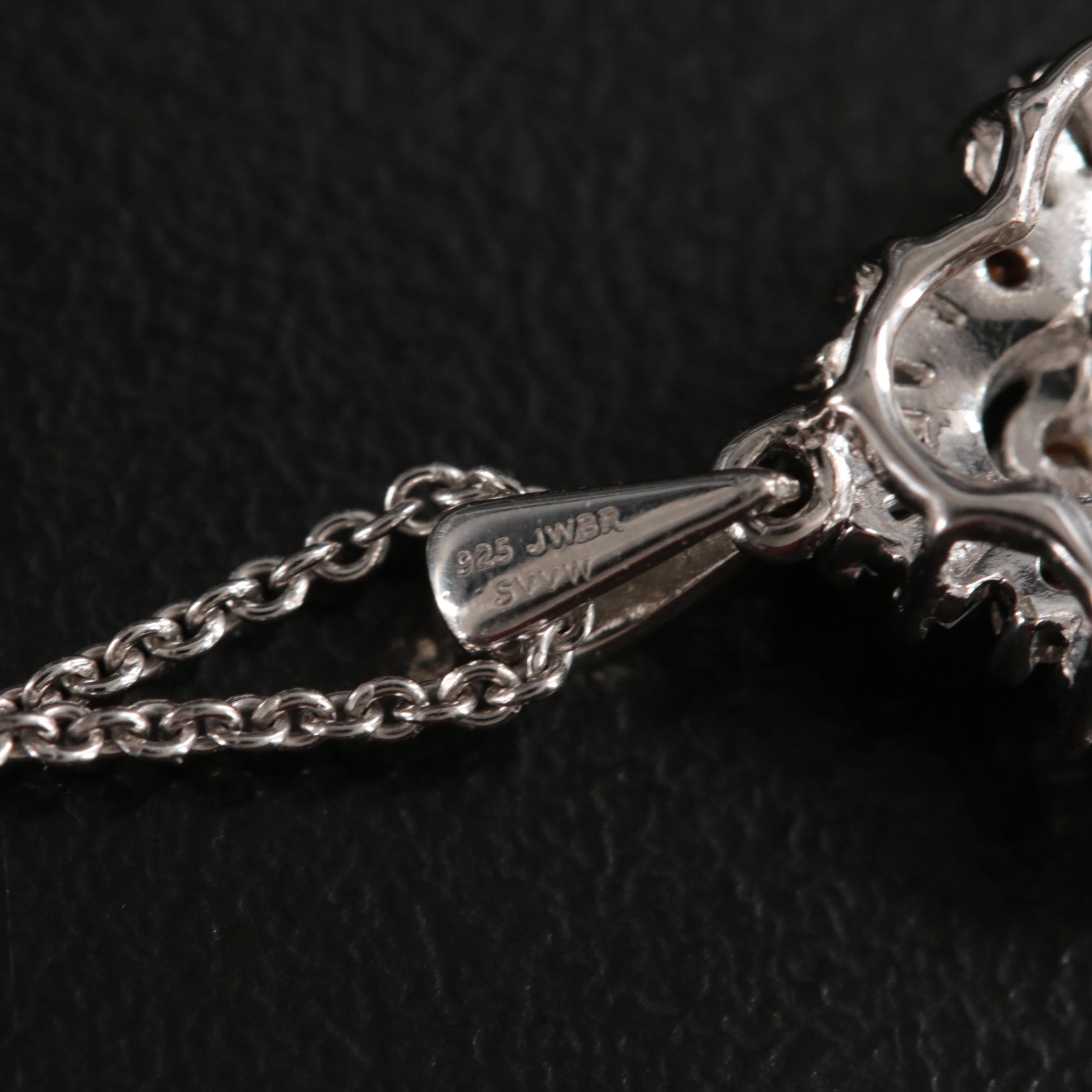 Simply Vera Vera Wang Sterling Diamond Pendant Necklace