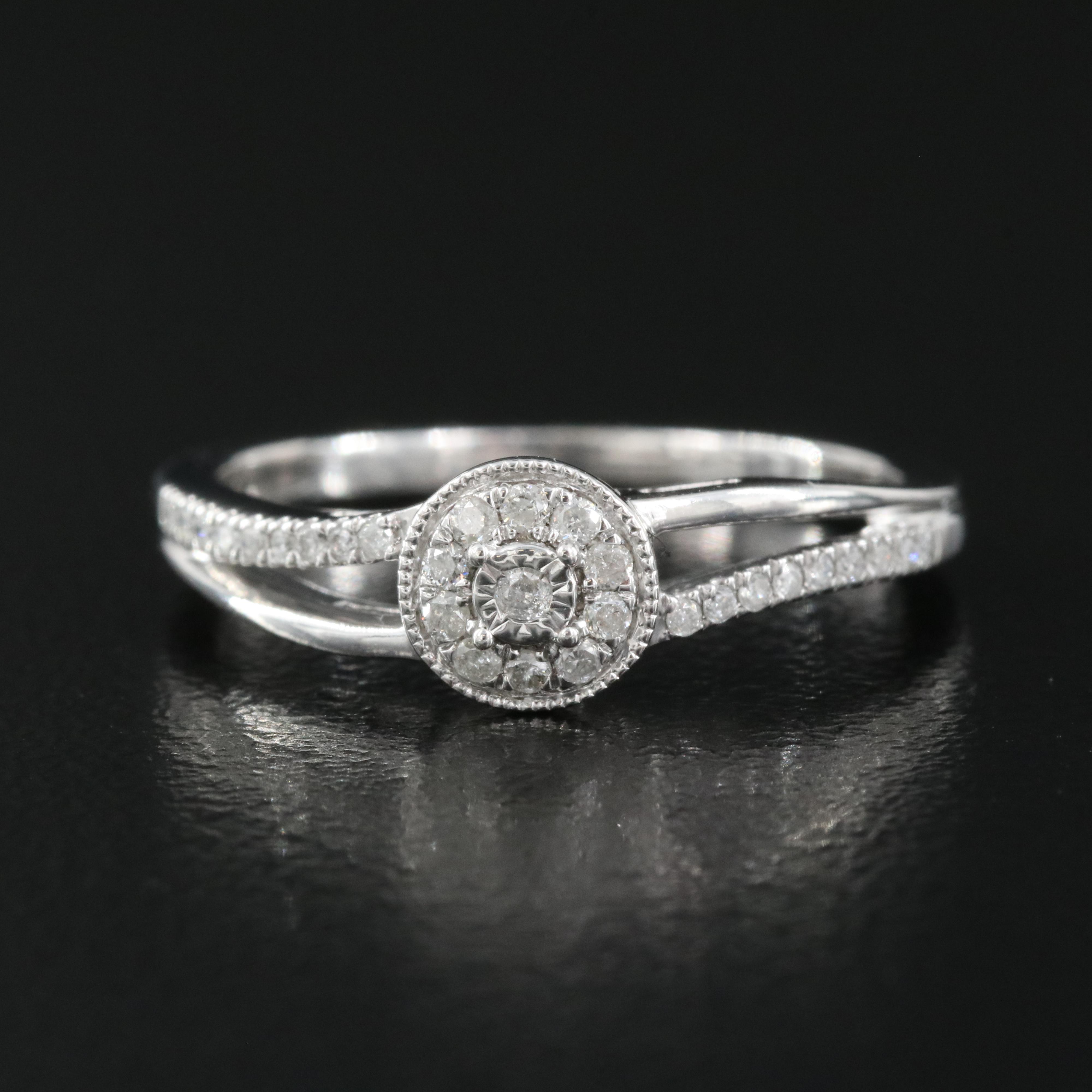 Sterling Diamond Ring