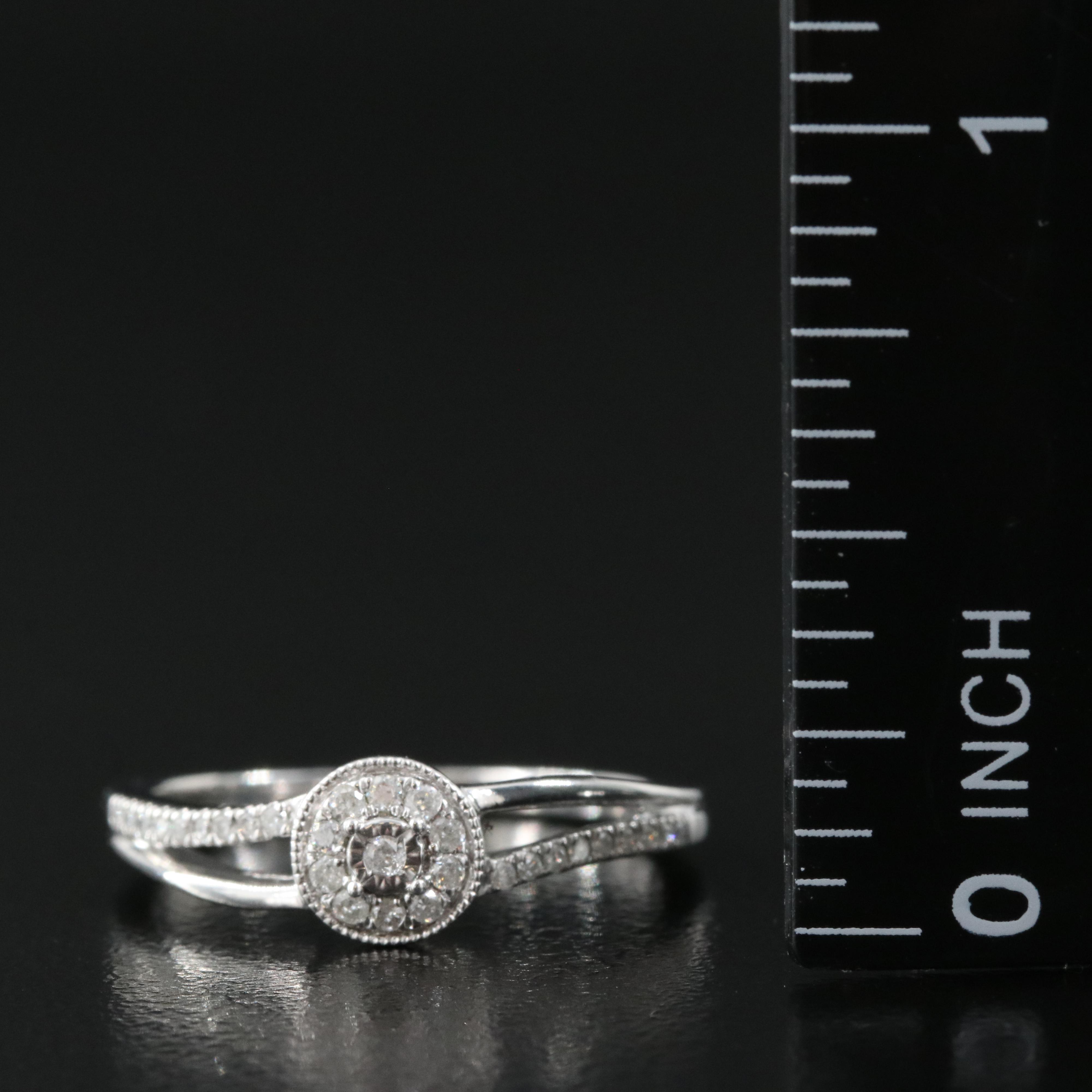 Sterling Diamond Ring