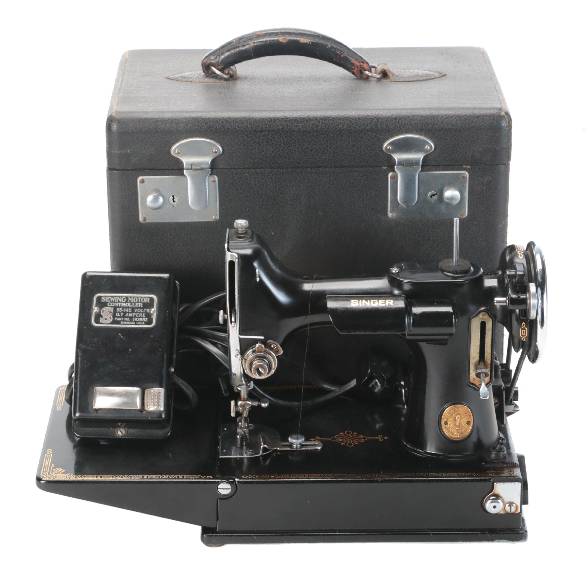 Singer Sewing Machine with Accessories, 1935