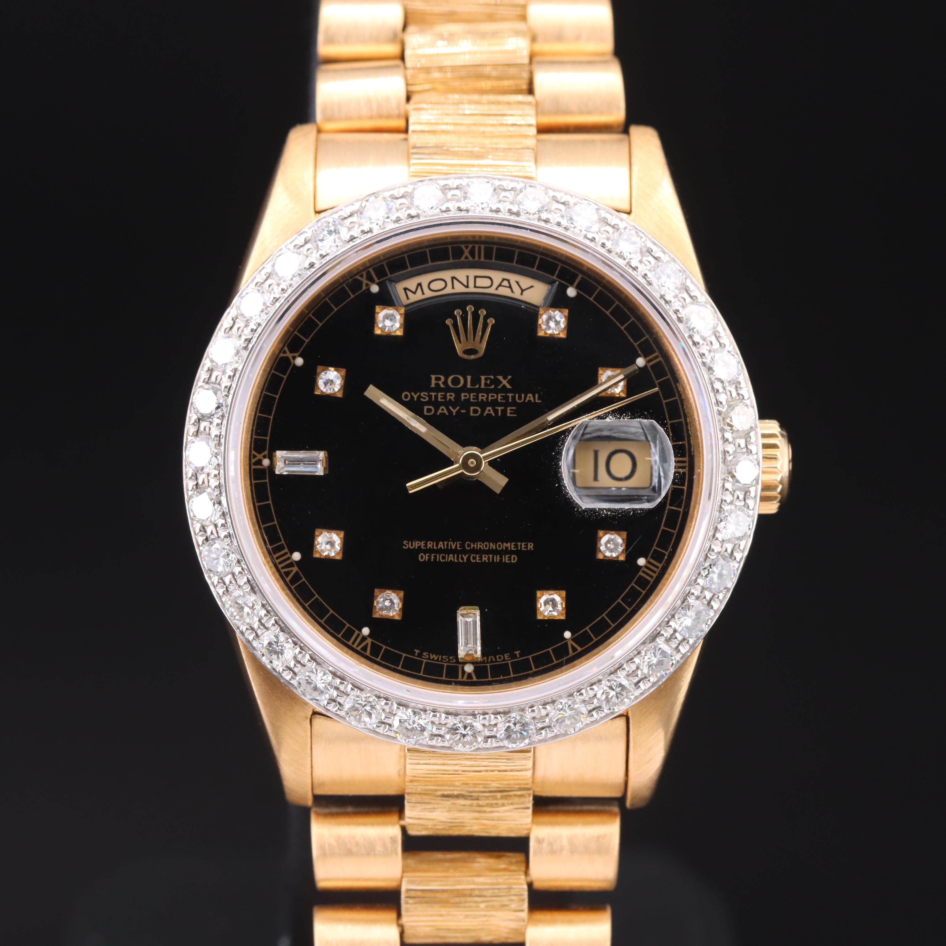 1989 - 1990 Rolex Day-Date President Diamond Dial and Bezel Watch