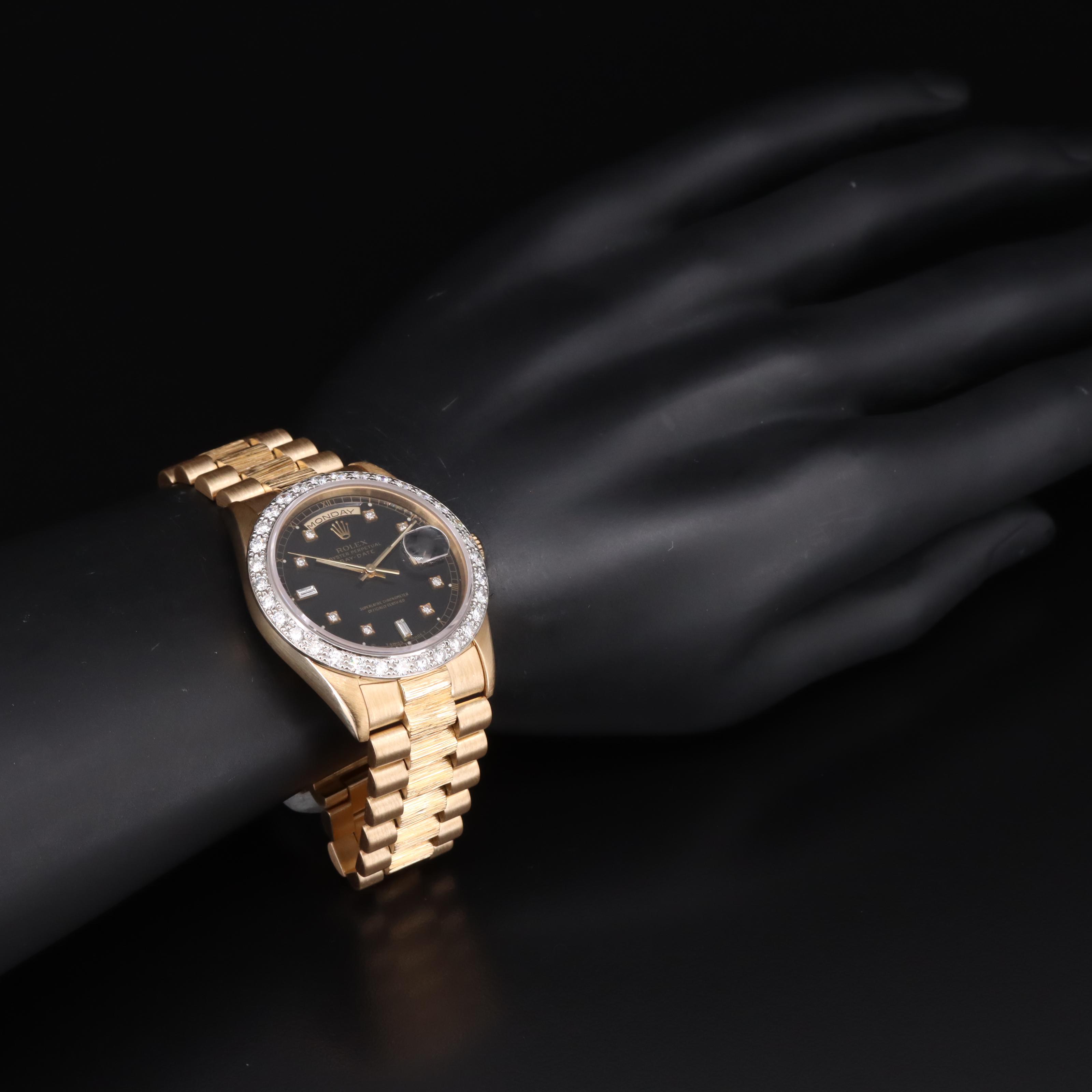 1989 - 1990 Rolex Day-Date President Diamond Dial and Bezel Watch