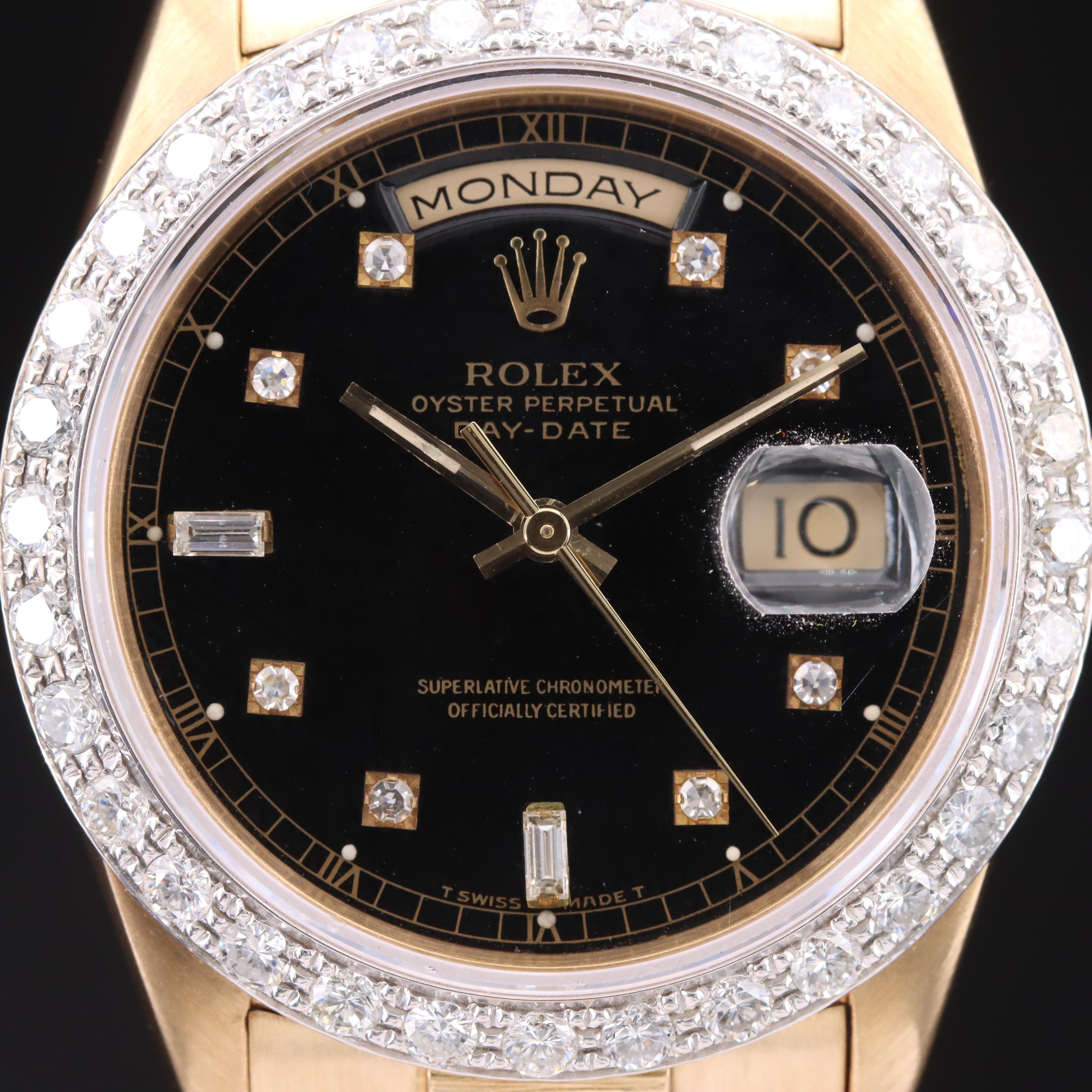 1989 - 1990 Rolex Day-Date President Diamond Dial and Bezel Watch