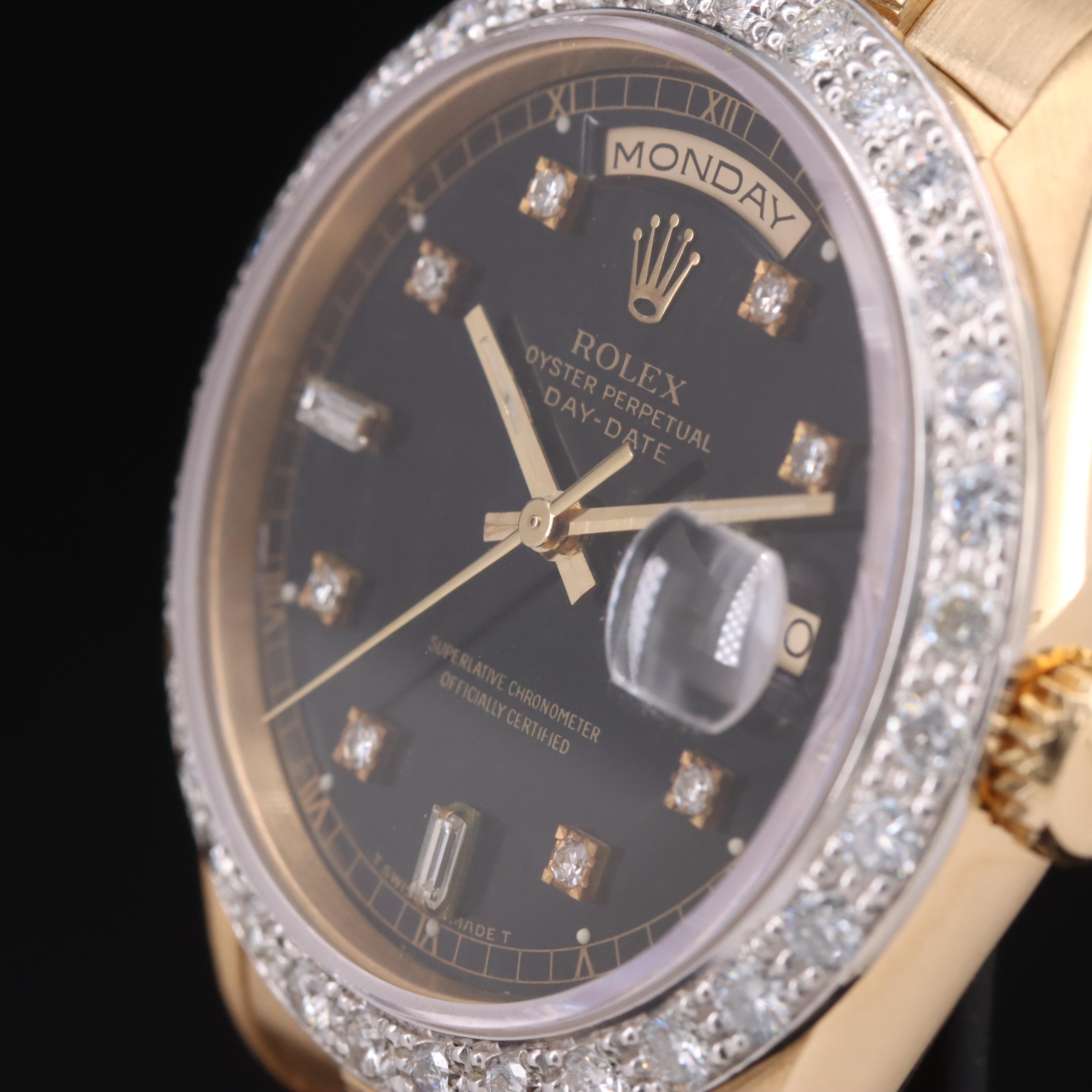 1989 - 1990 Rolex Day-Date President Diamond Dial and Bezel Watch