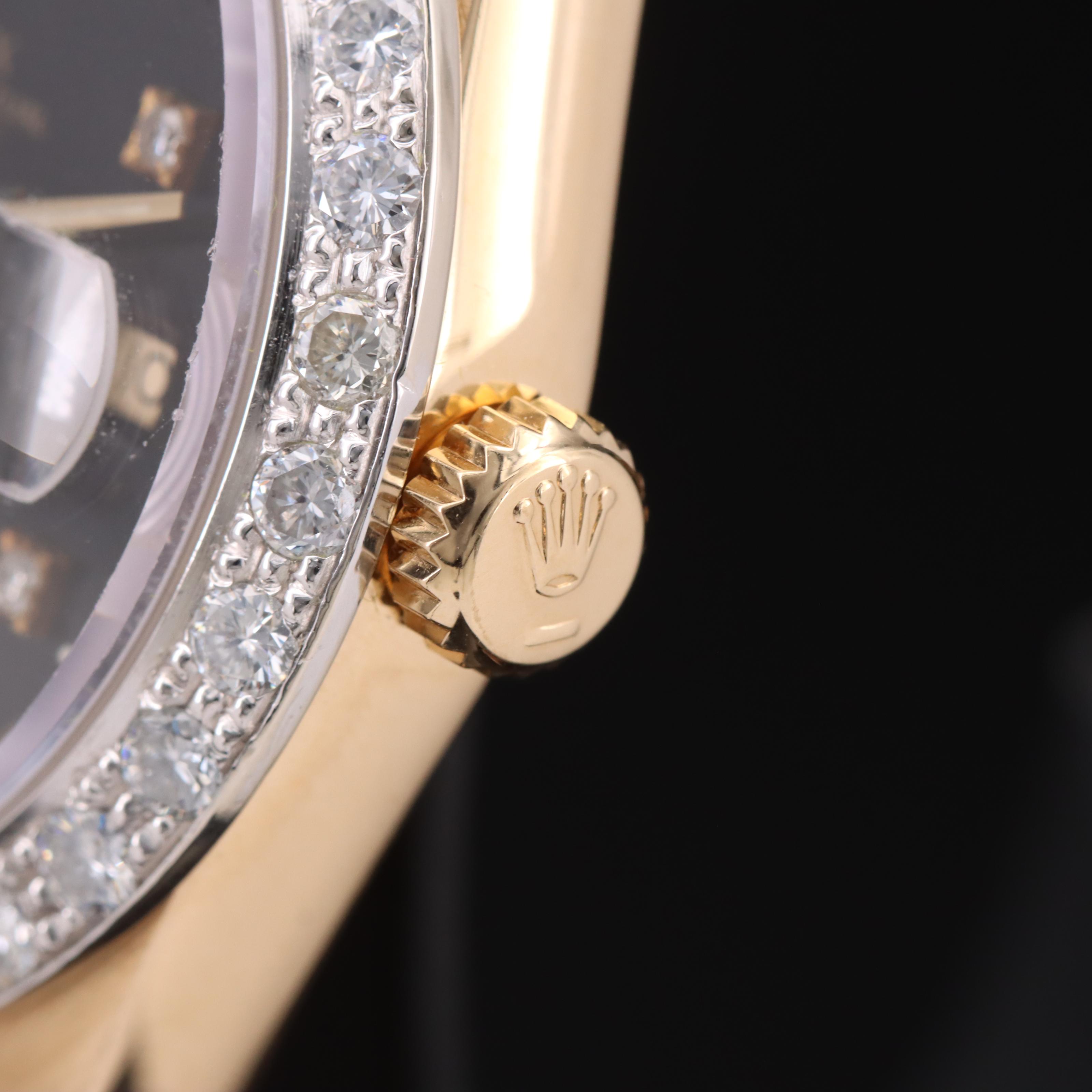 1989 - 1990 Rolex Day-Date President Diamond Dial and Bezel Watch