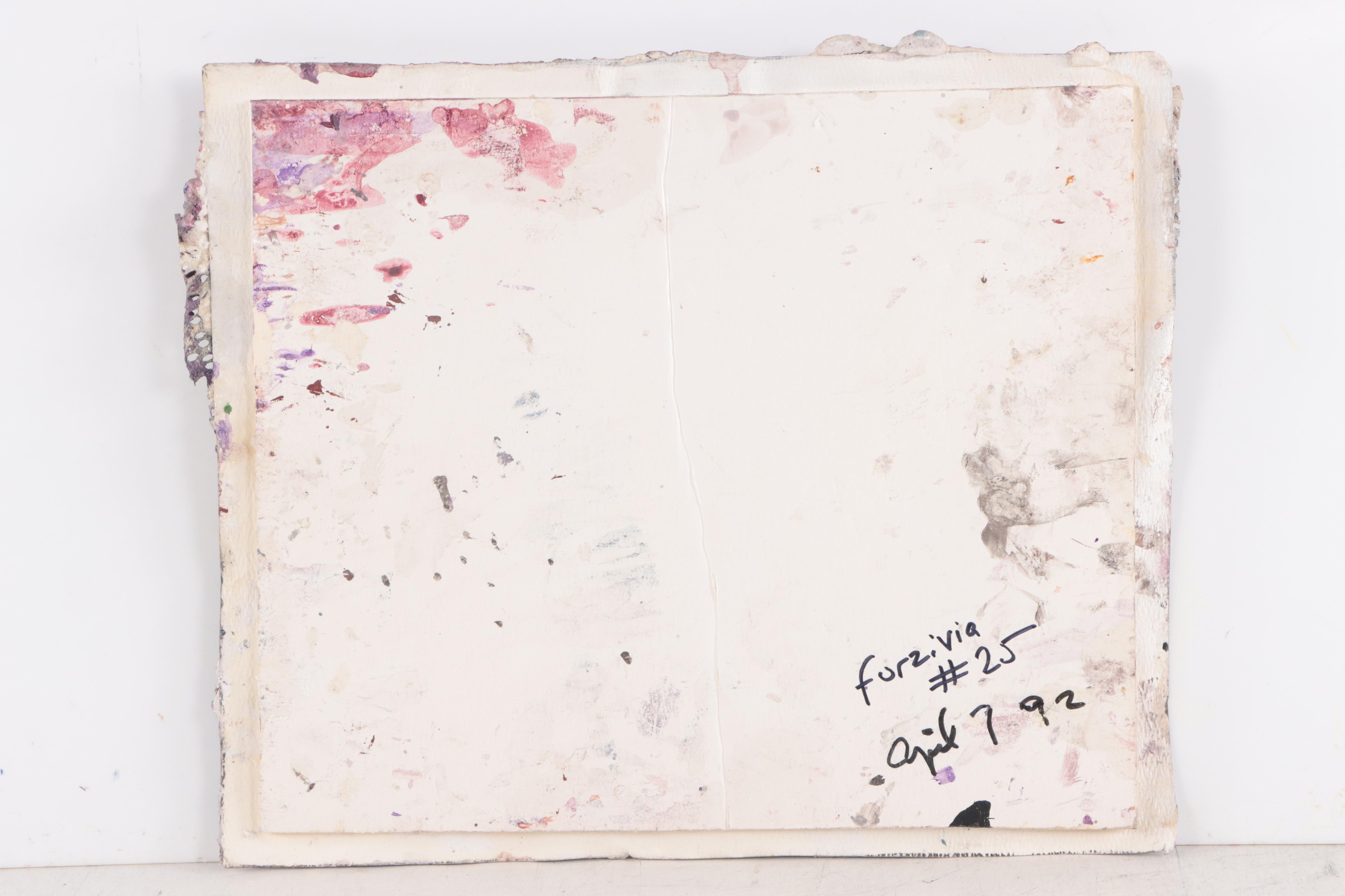 Juliet Holland Mixed Media Painting "Forzivia #25," 1992