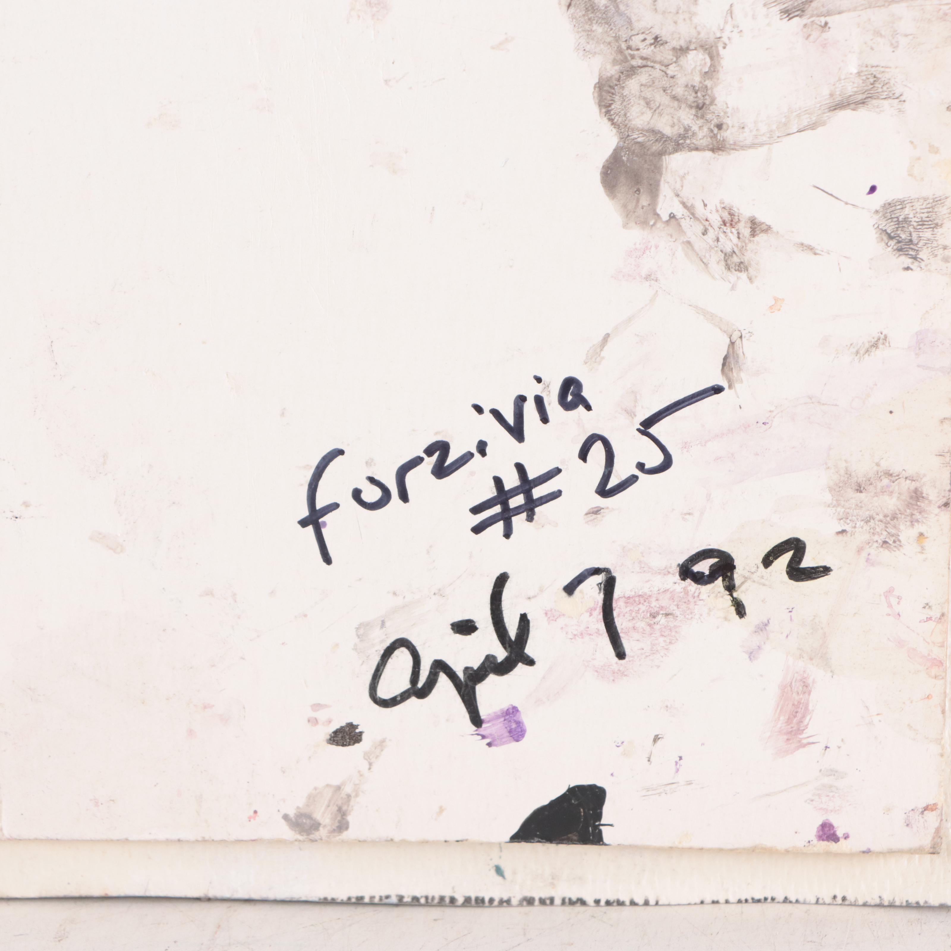 Juliet Holland Mixed Media Painting "Forzivia #25," 1992