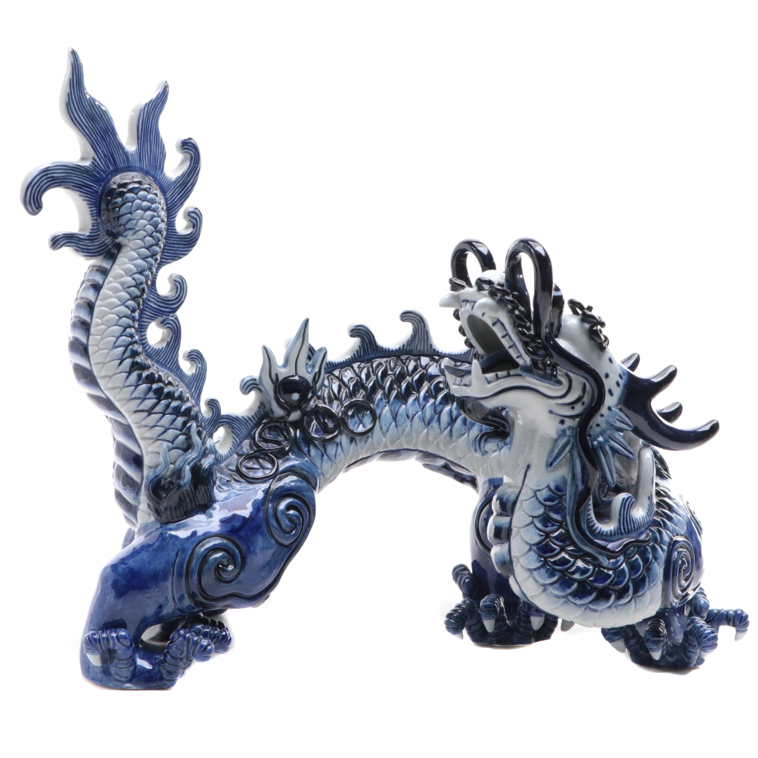 Chinese Porcelain Dragon Figure