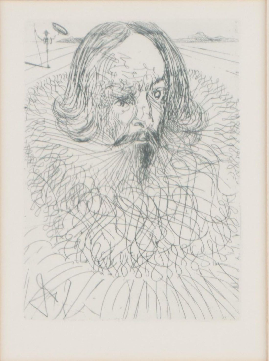 Salvador Dalí Restrike Etching "Cervantes"