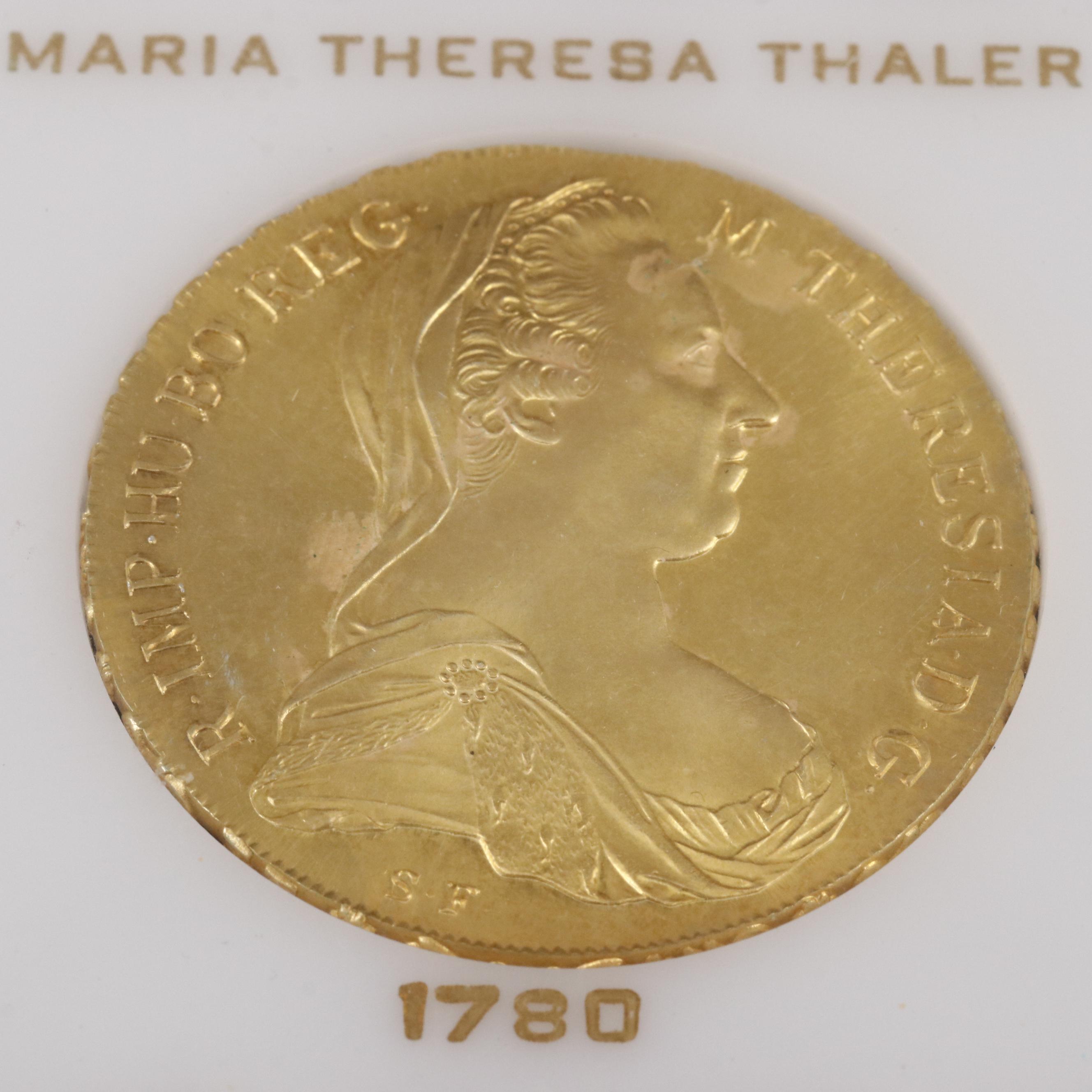1780 (Restrike) Gold Plated Maria Theresa Thaler