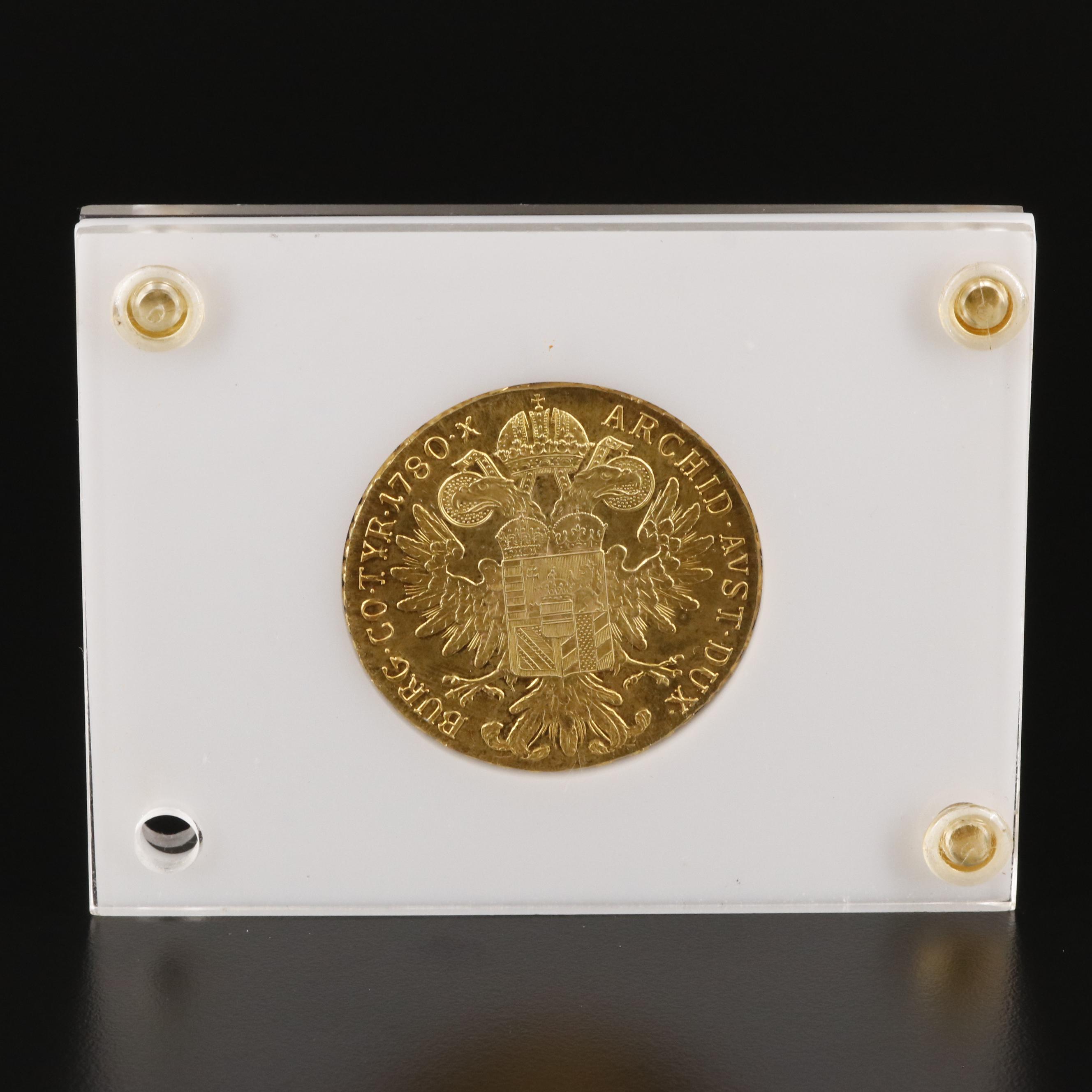 1780 (Restrike) Gold Plated Maria Theresa Thaler