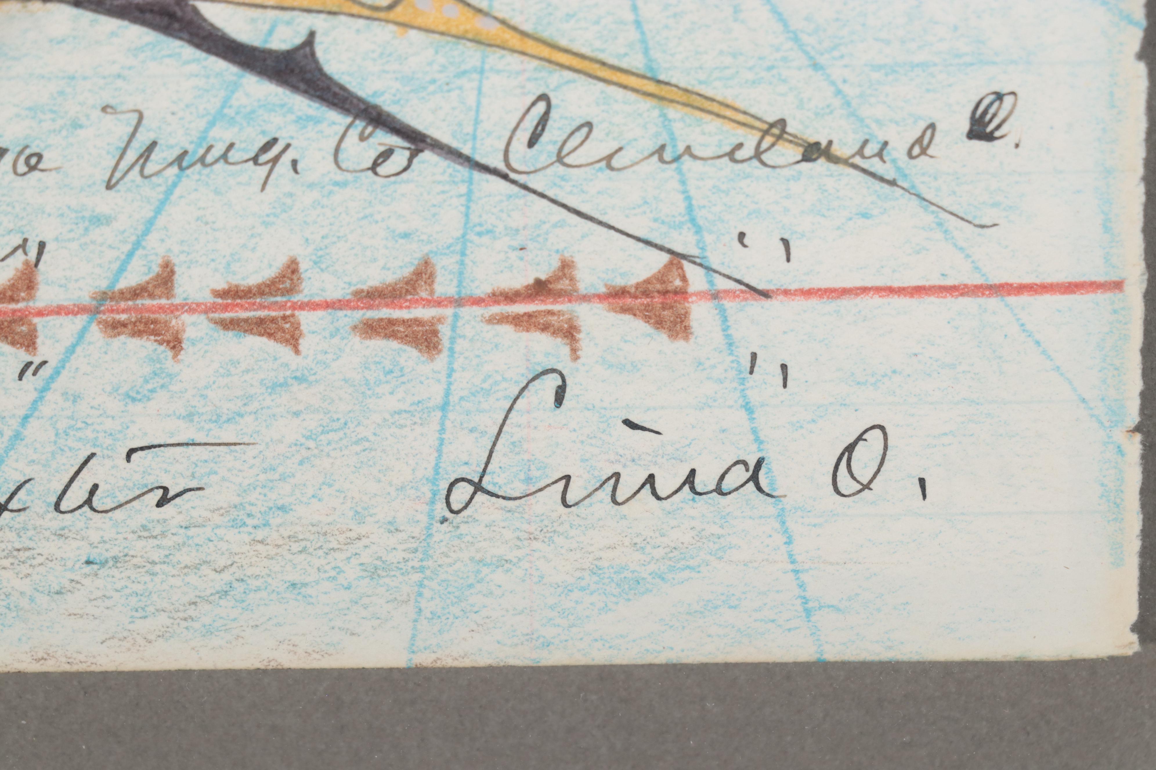 Donald F. Montileaux Mixed Media Drawing "Night Thunder," 2009