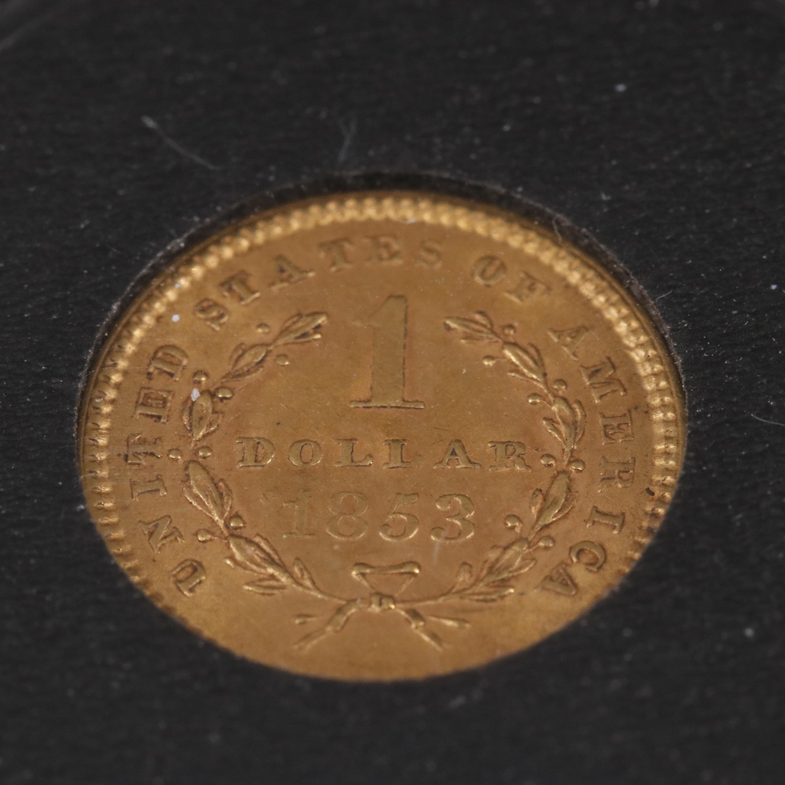 1853 Liberty Head Gold Dollar