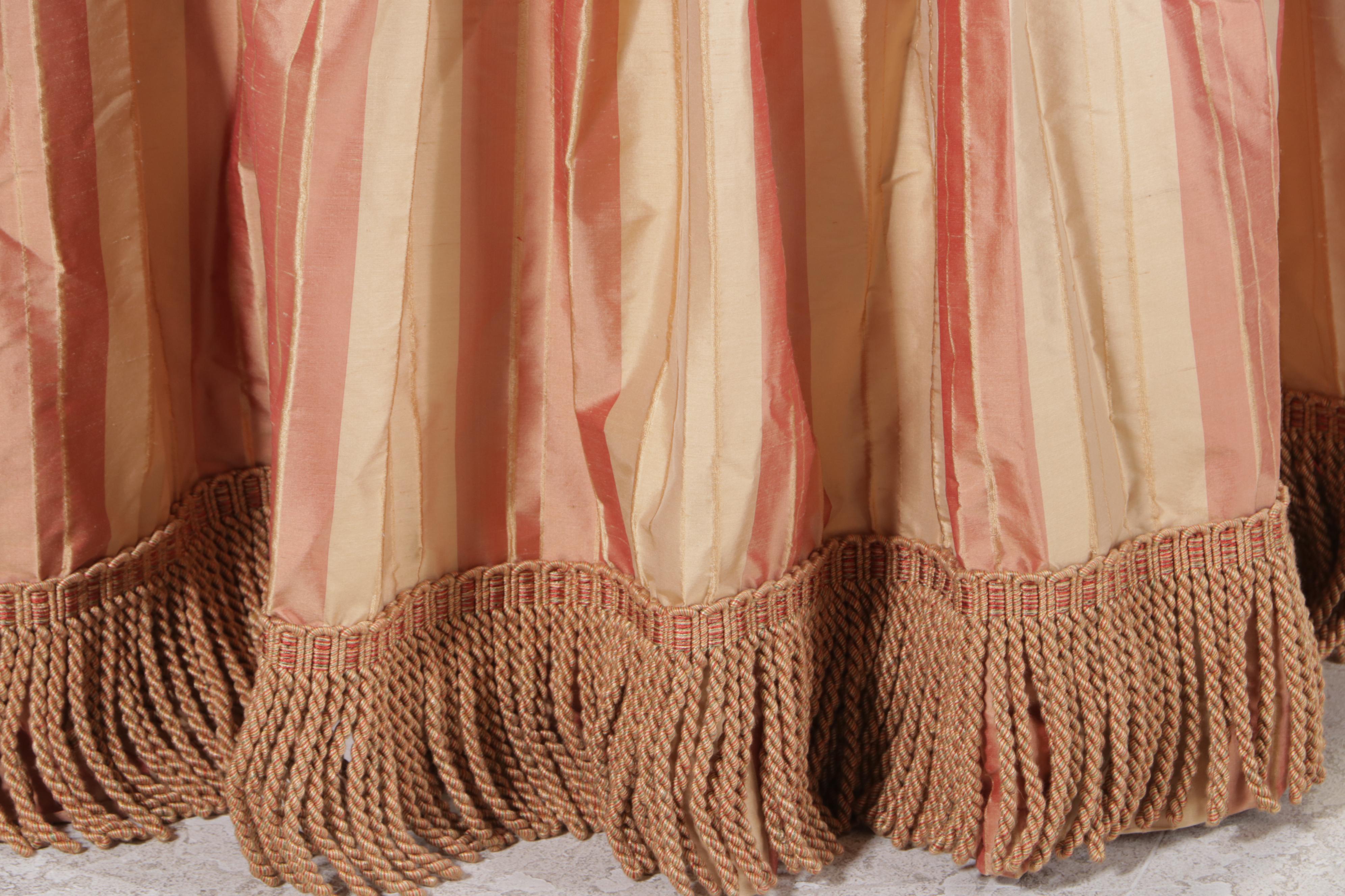 Raw and Woven Silk Draped Table