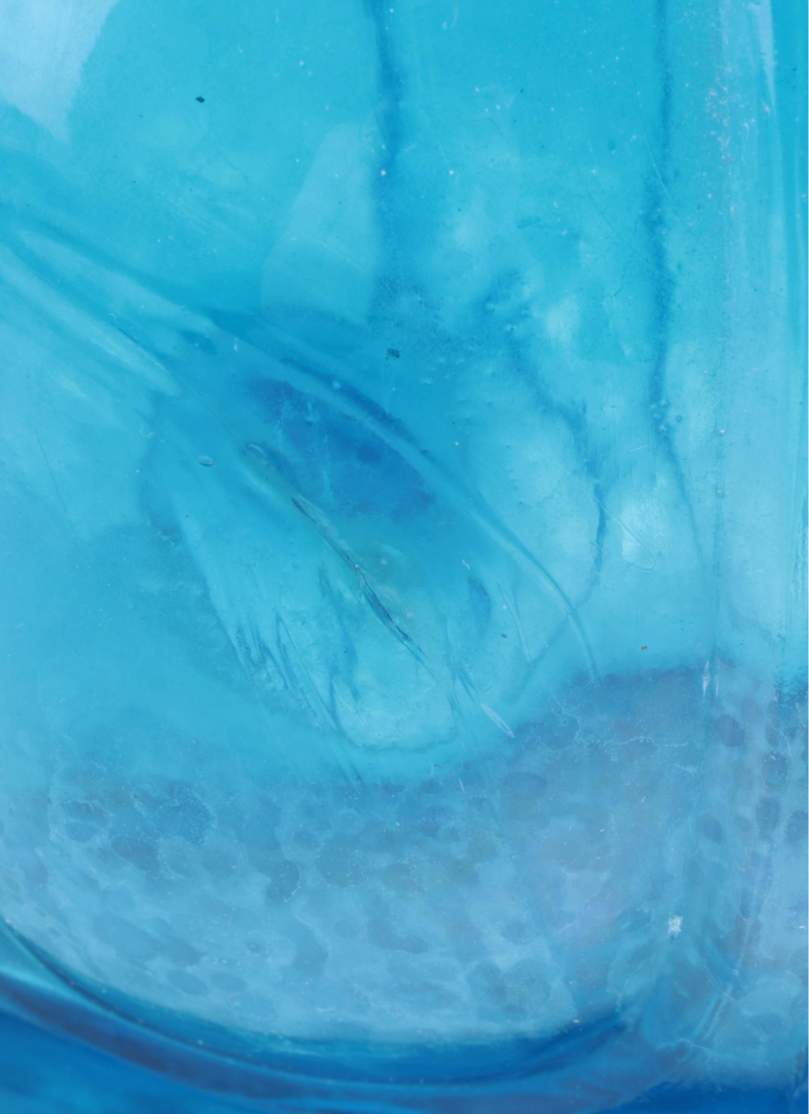 Empoli Glass Corset Style Genie Bottle with Embossed Eagle Decanter