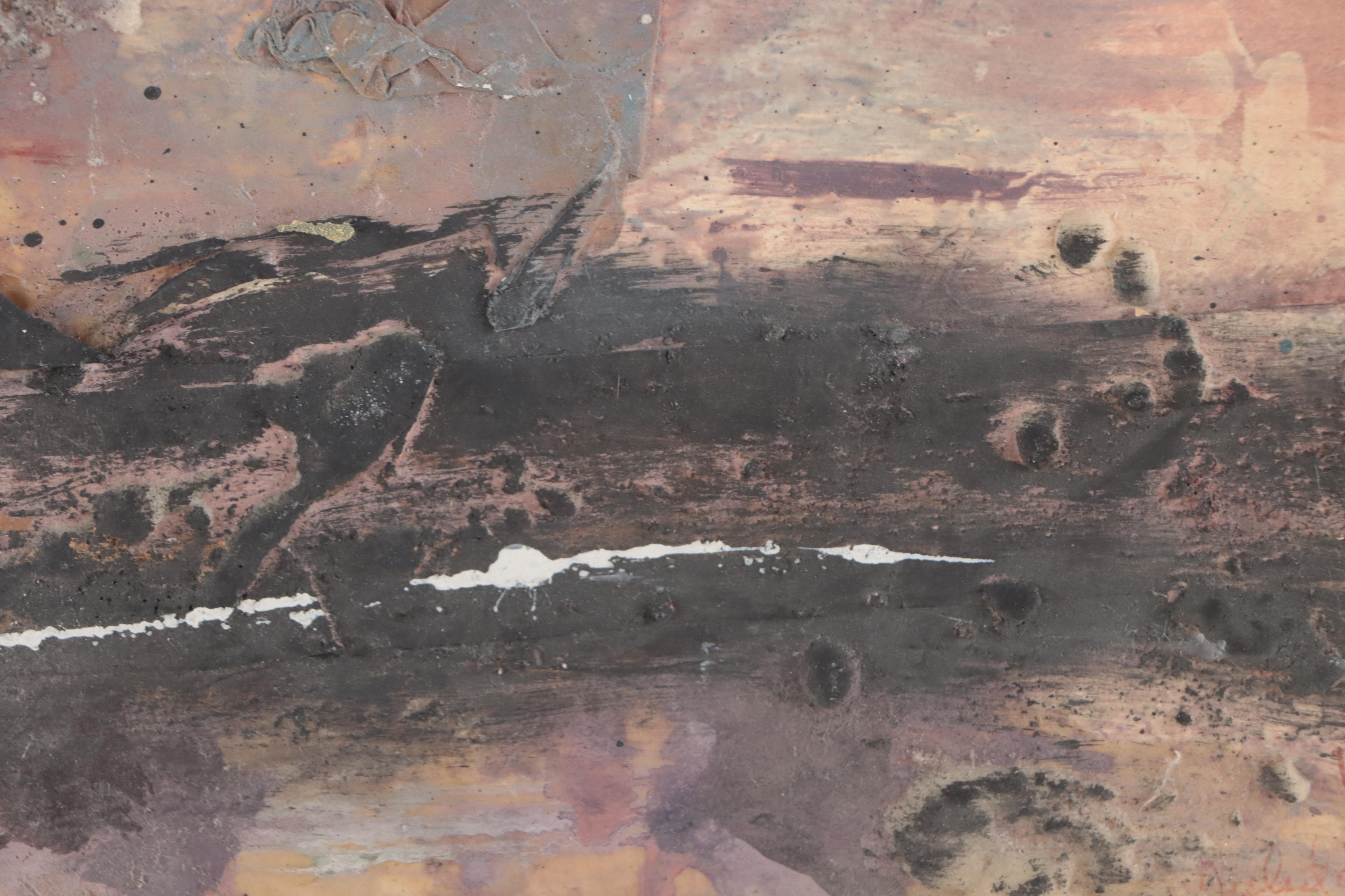 Juliet Holland Mixed Media Painting, 1989