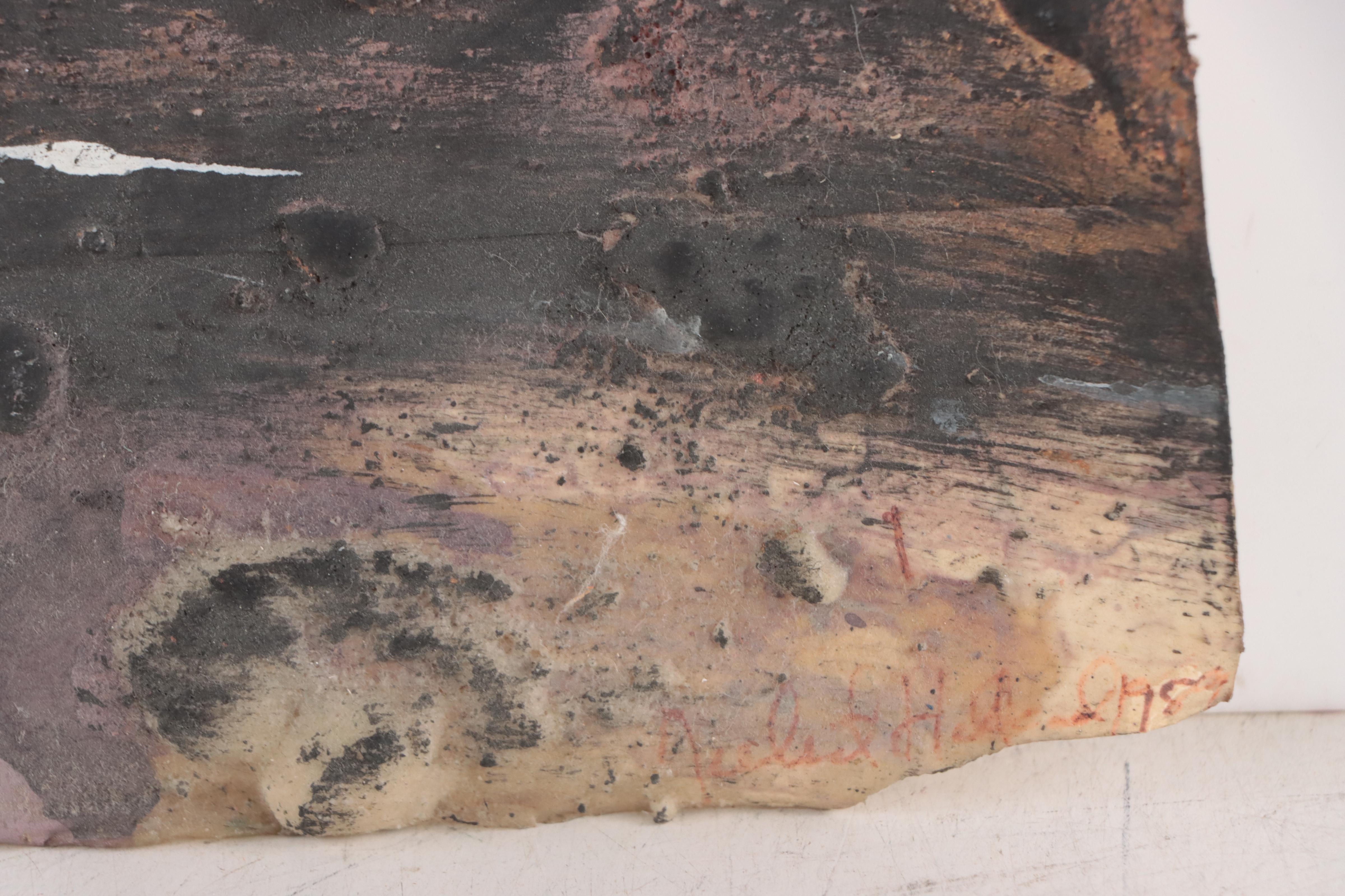 Juliet Holland Mixed Media Painting, 1989