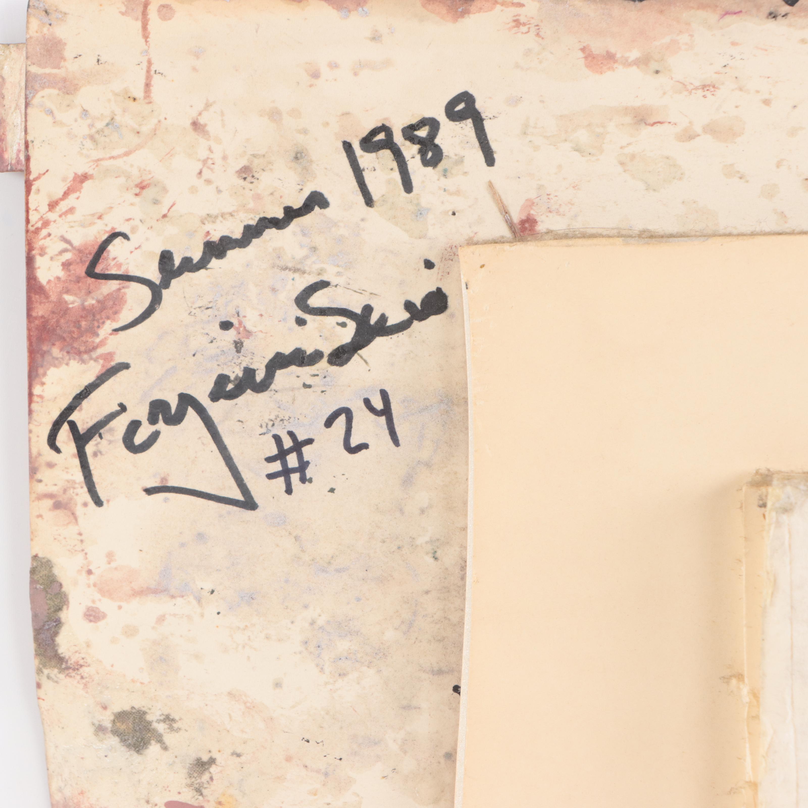 Juliet Holland Mixed Media Painting, 1989