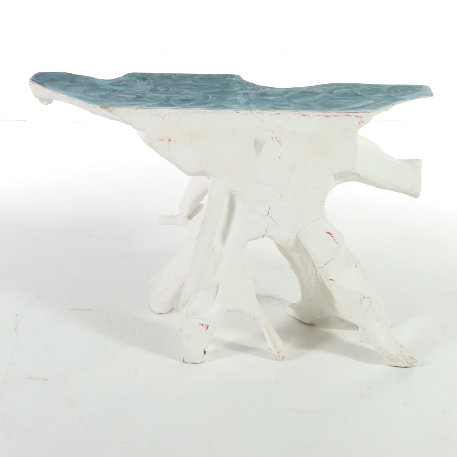 Paint-Decorated Tree Root Console Table