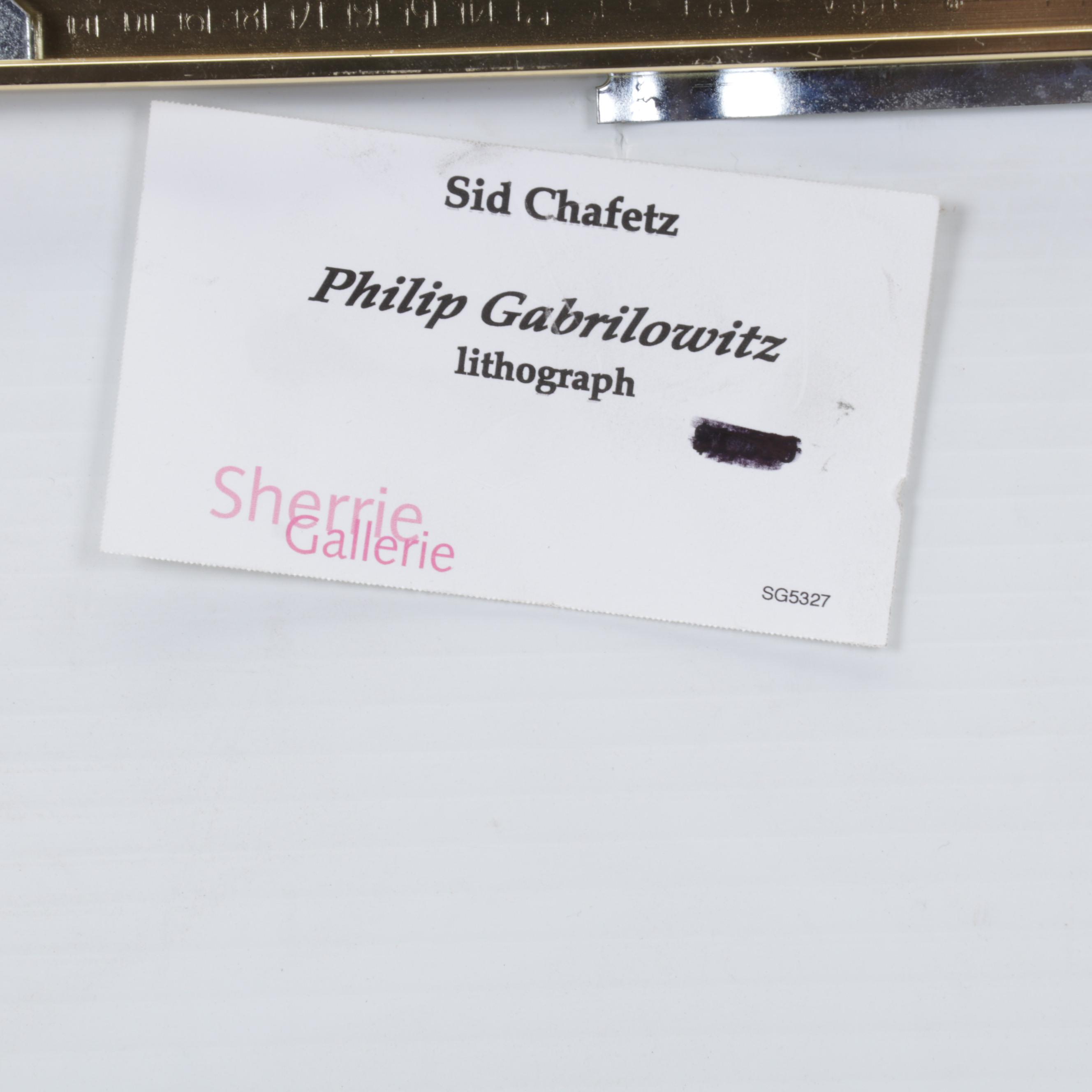 Sidney Chafetz Lithograph "Philip Gabrilowitz," 1998