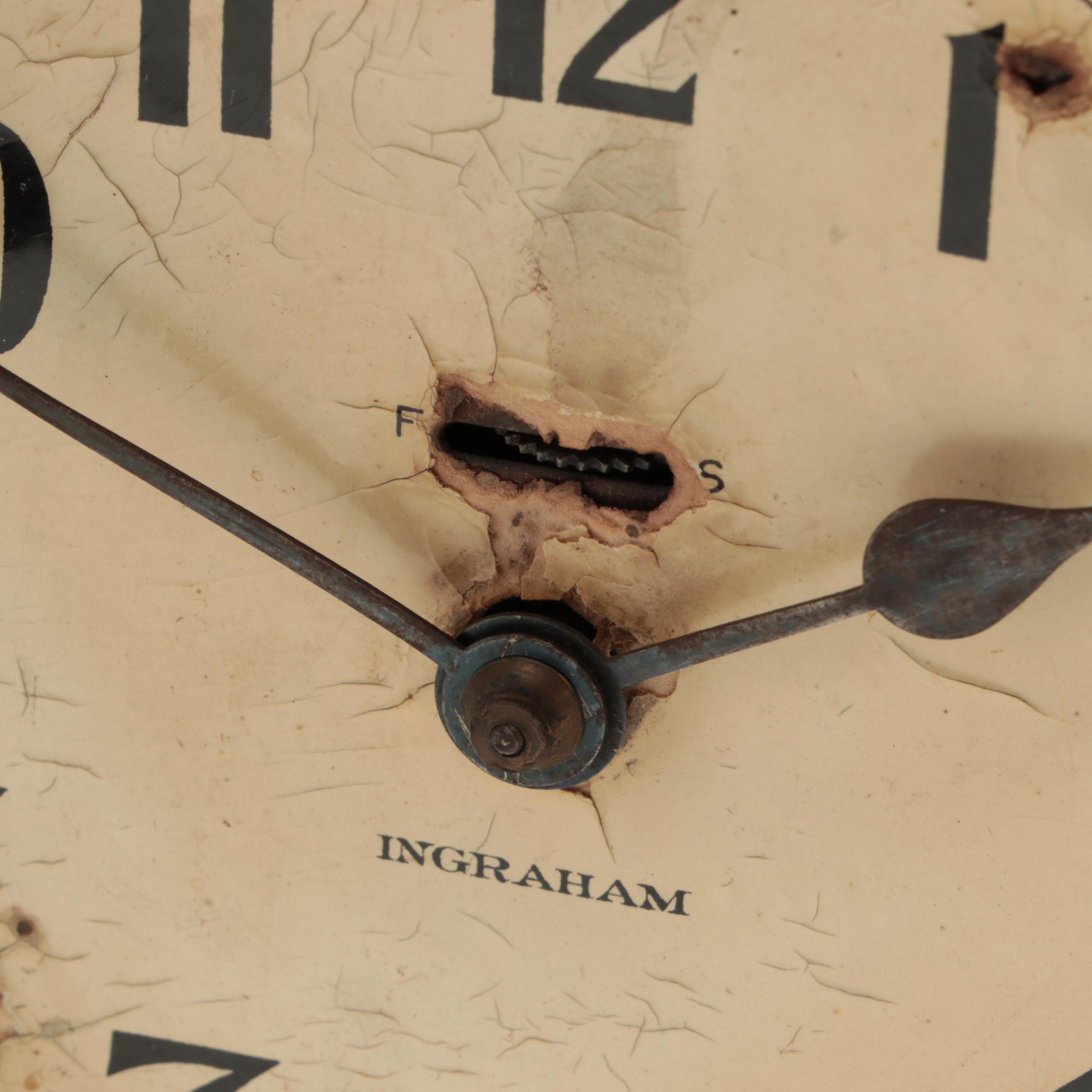 E. Ingraham Co. Ebonized Mantel Clock, Early 20th Century