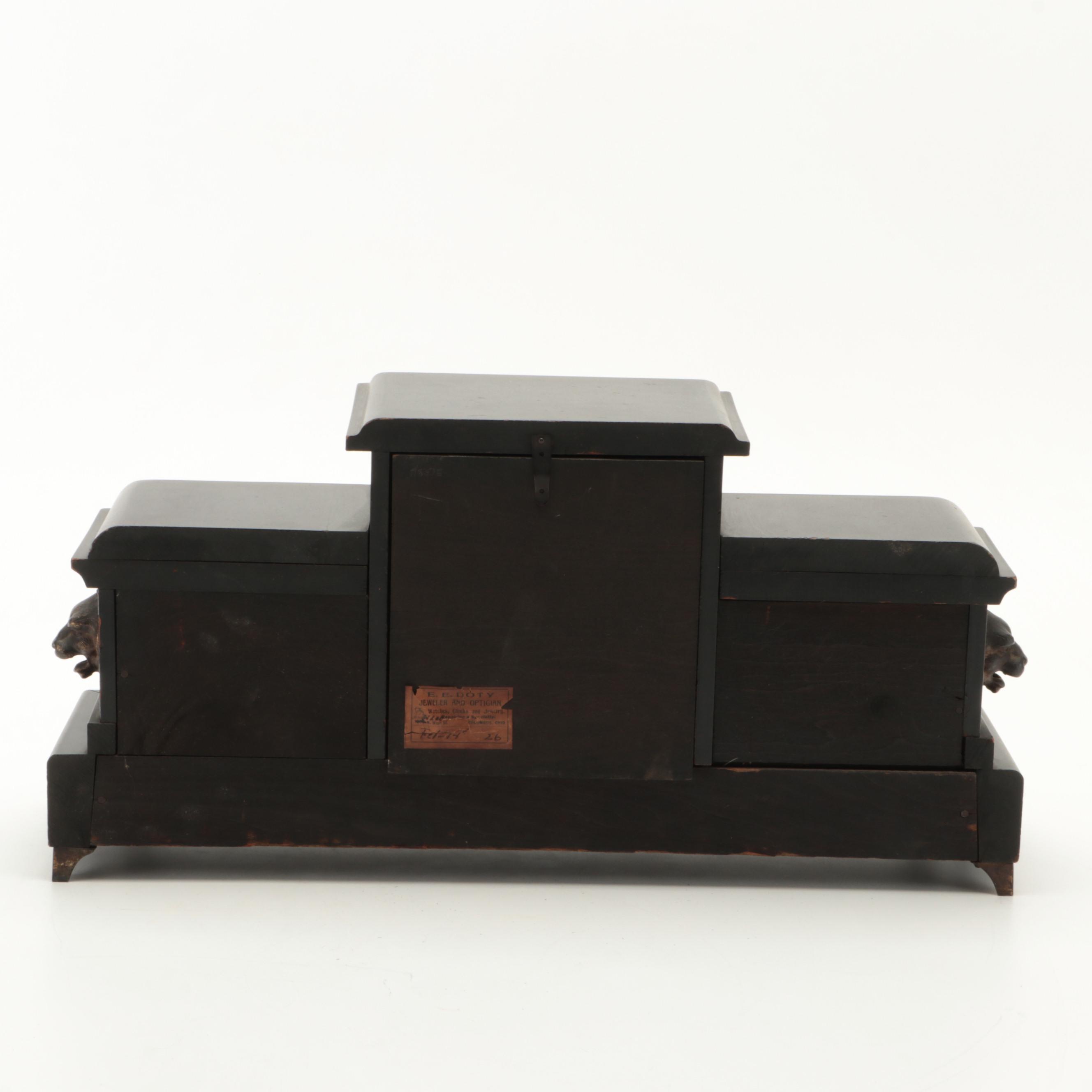 E. Ingraham Co. Ebonized Mantel Clock, Early 20th Century