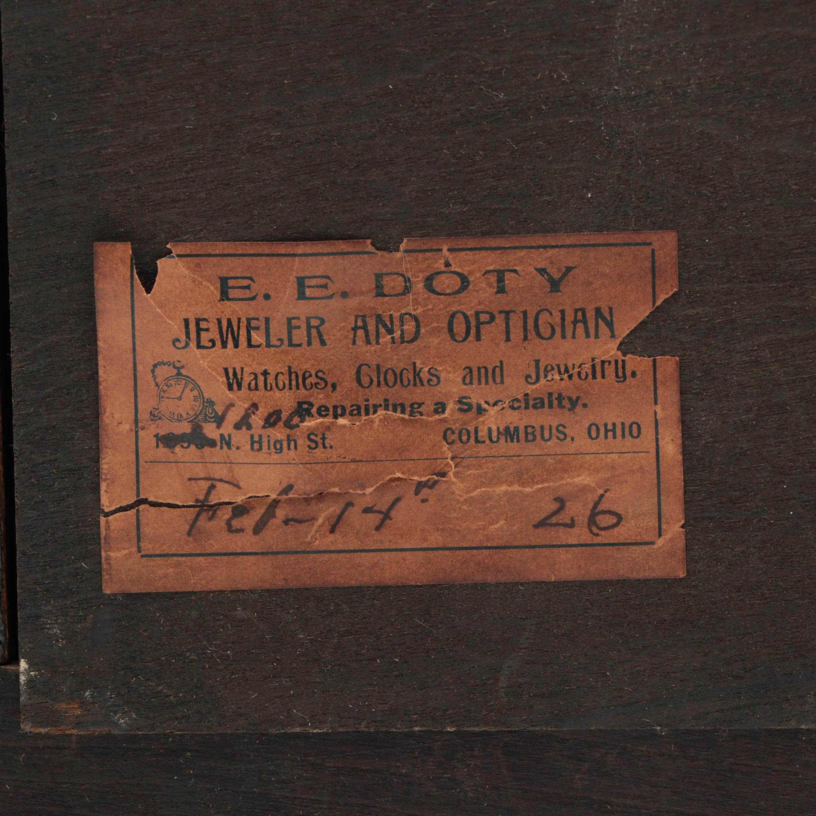 E. Ingraham Co. Ebonized Mantel Clock, Early 20th Century