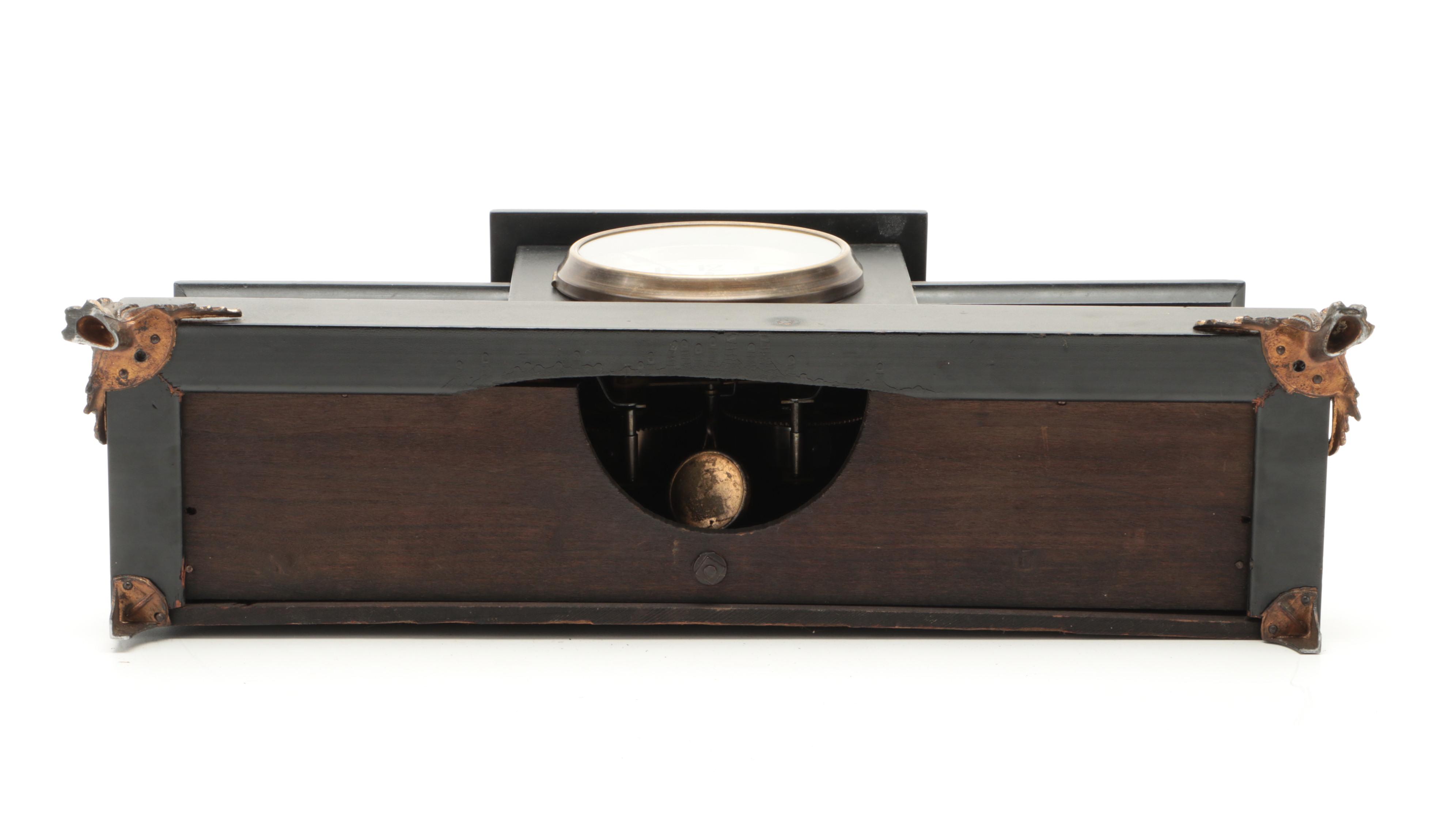 E. Ingraham Co. Ebonized Mantel Clock, Early 20th Century