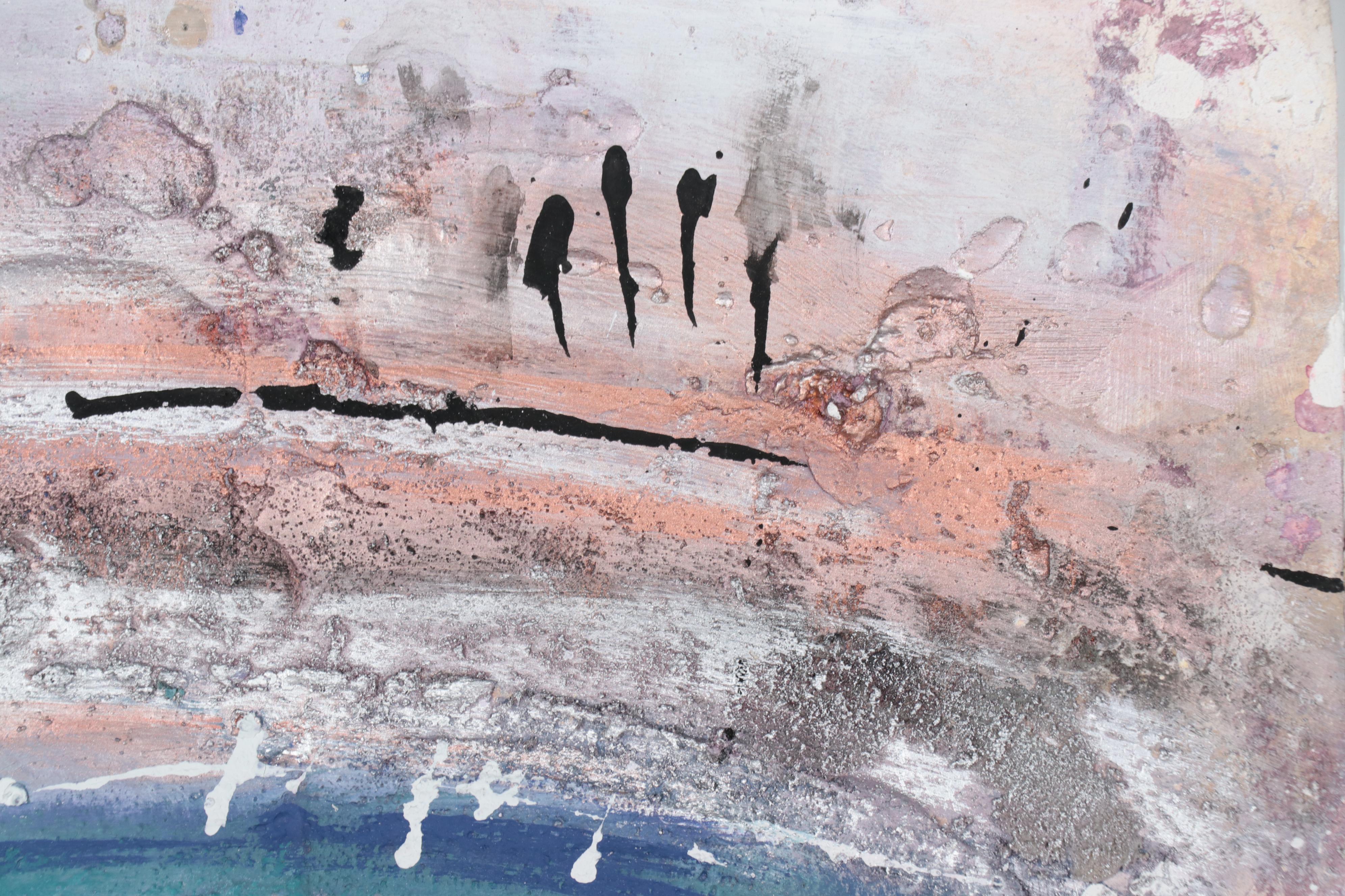 Juliet Holland Abstract Mixed Media Painting "Saugatuck # 8," Late 20th Century