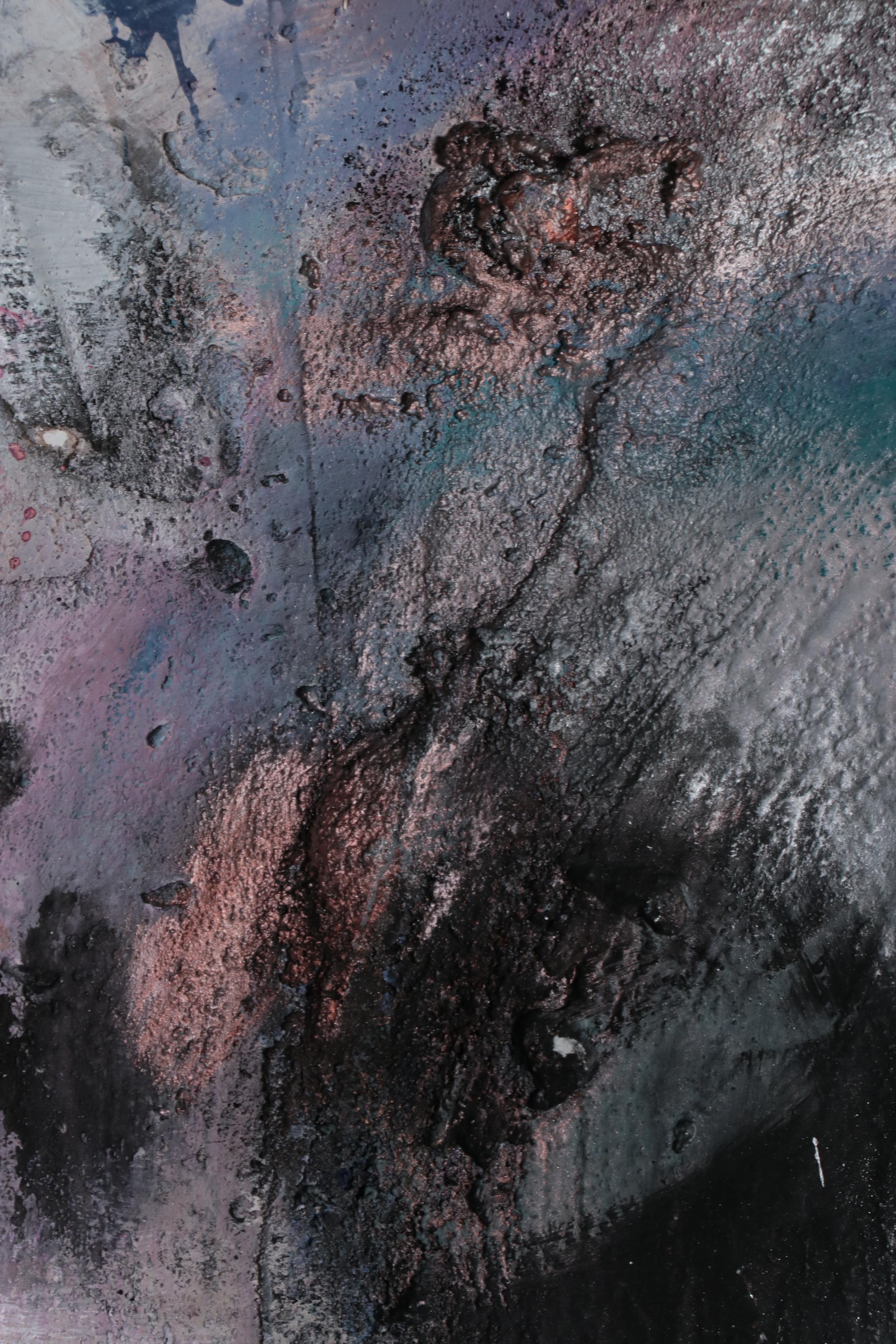 Juliet Holland Abstract Mixed Media Painting "Saugatuck # 8," Late 20th Century