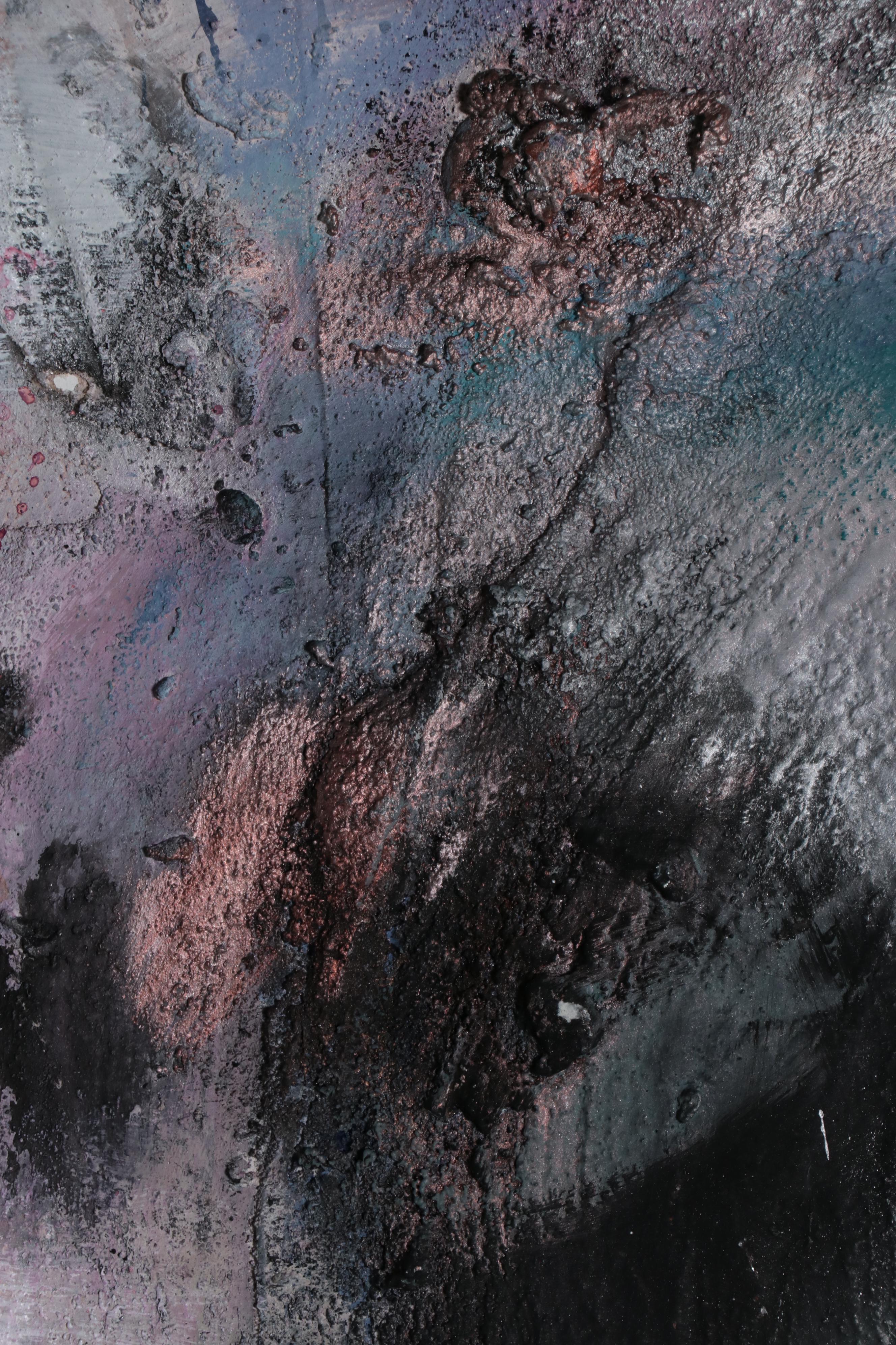 Juliet Holland Abstract Mixed Media Painting "Saugatuck # 8," Late 20th Century