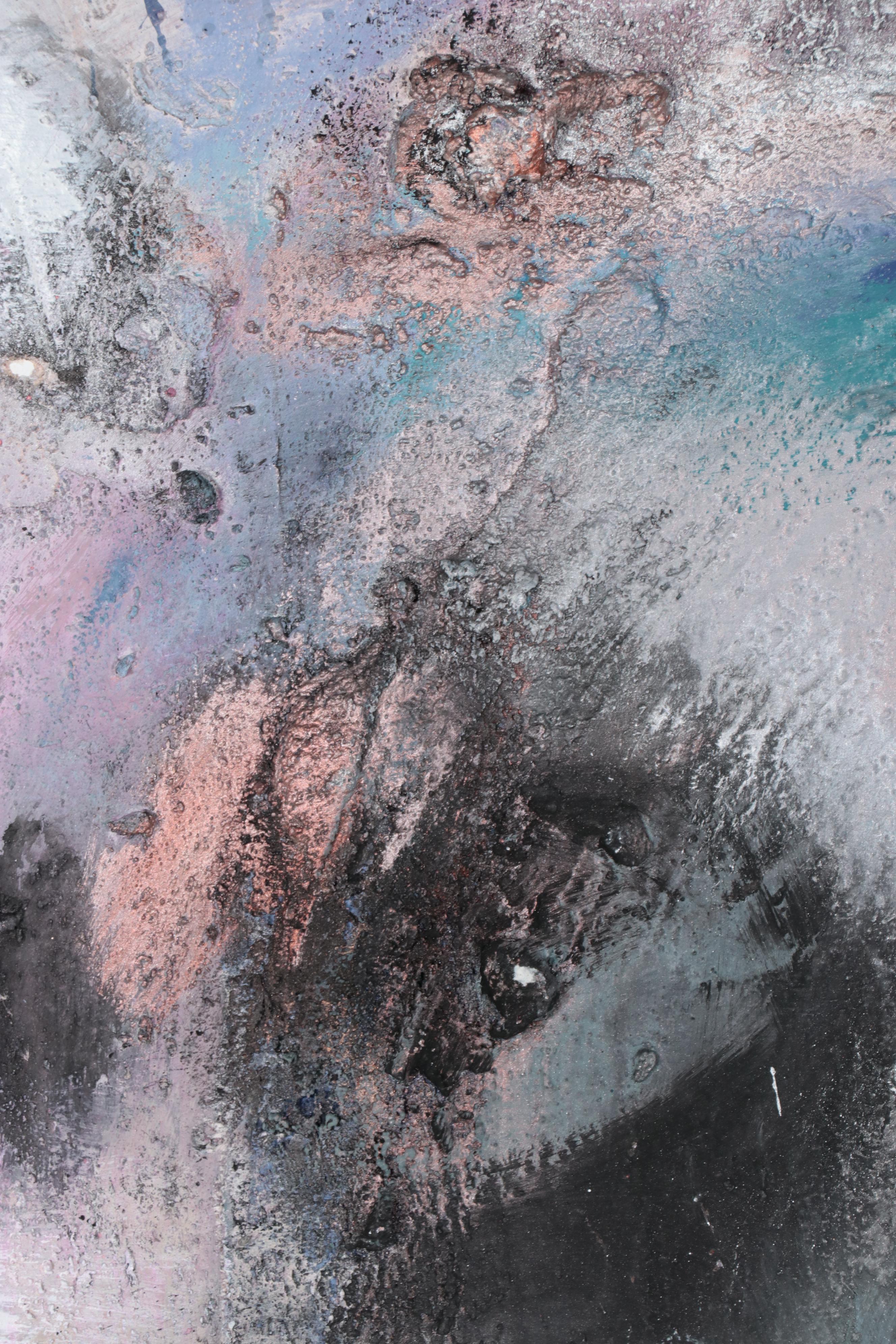 Juliet Holland Abstract Mixed Media Painting "Saugatuck # 8," Late 20th Century