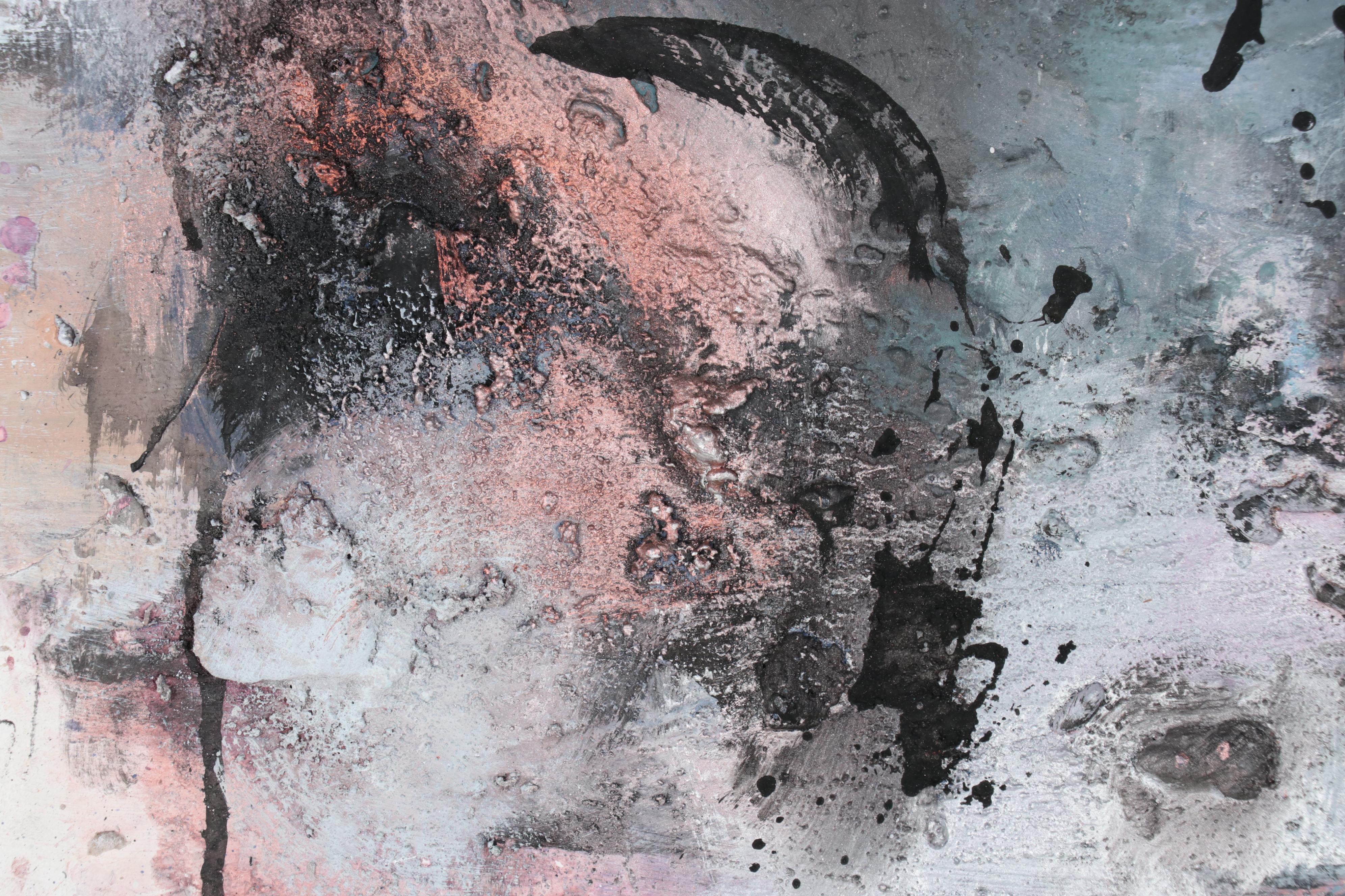 Juliet Holland Abstract Mixed Media Painting "Saugatuck # 8," Late 20th Century