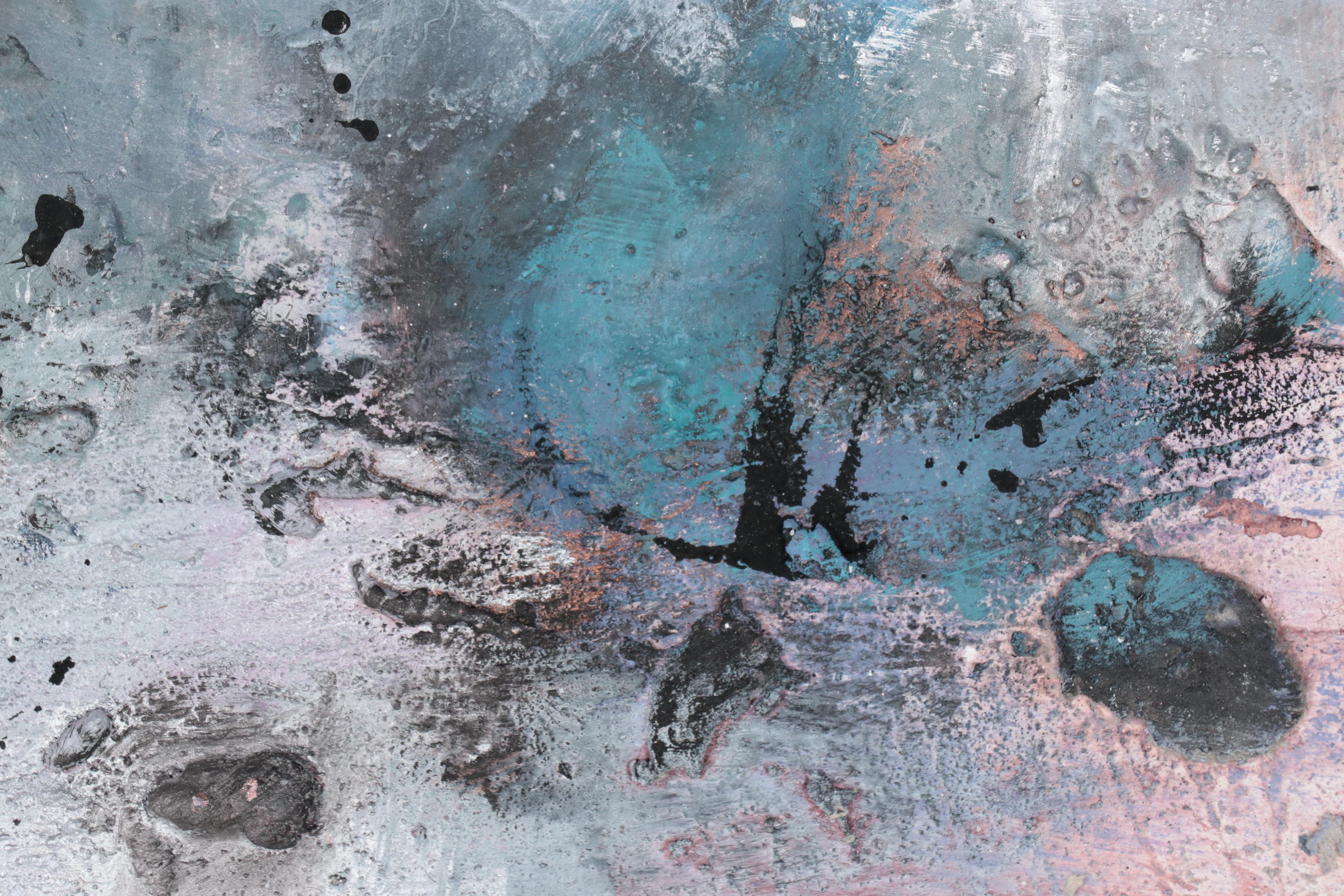 Juliet Holland Abstract Mixed Media Painting "Saugatuck # 8," Late 20th Century