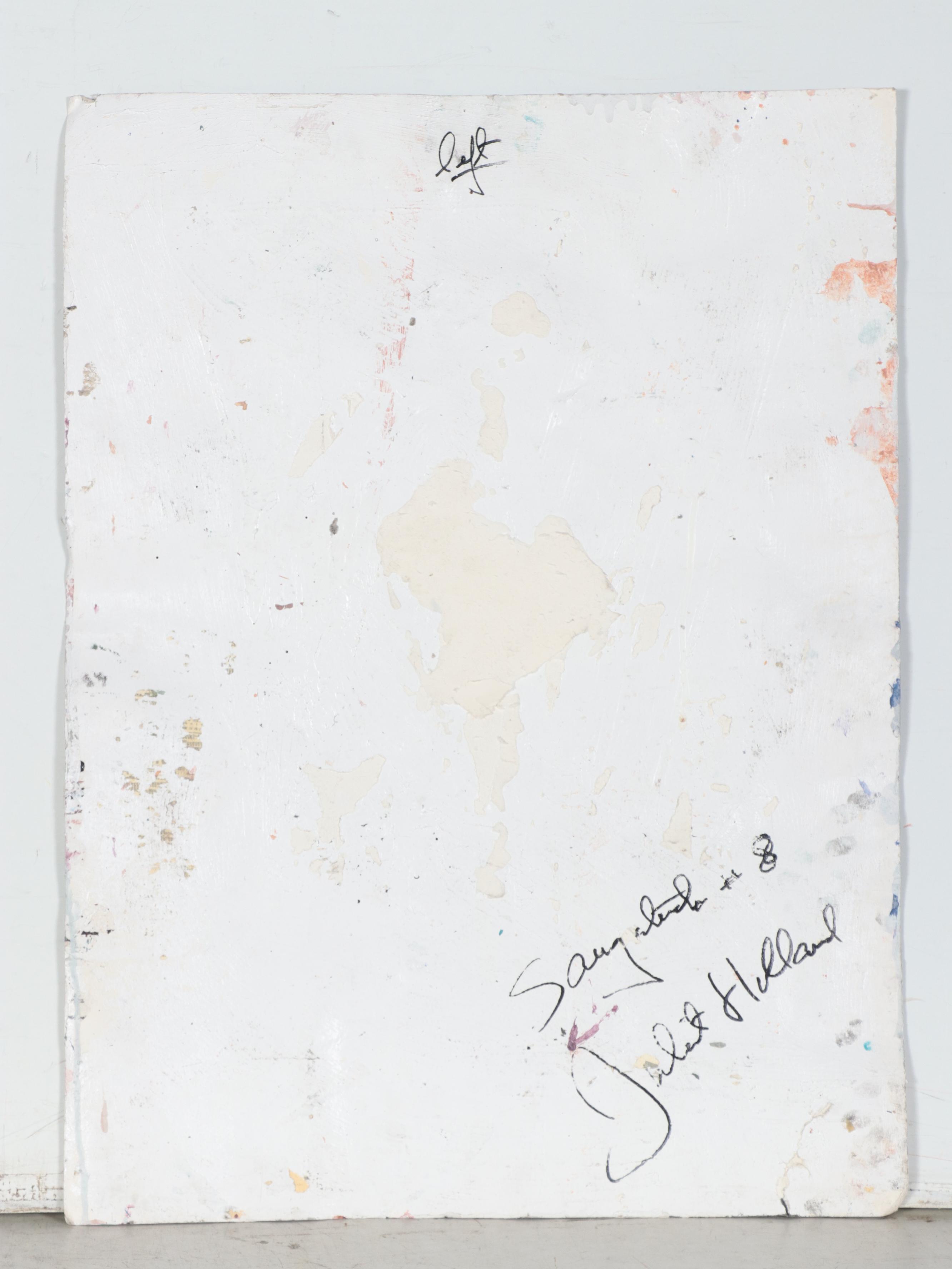 Juliet Holland Abstract Mixed Media Painting "Saugatuck # 8," Late 20th Century