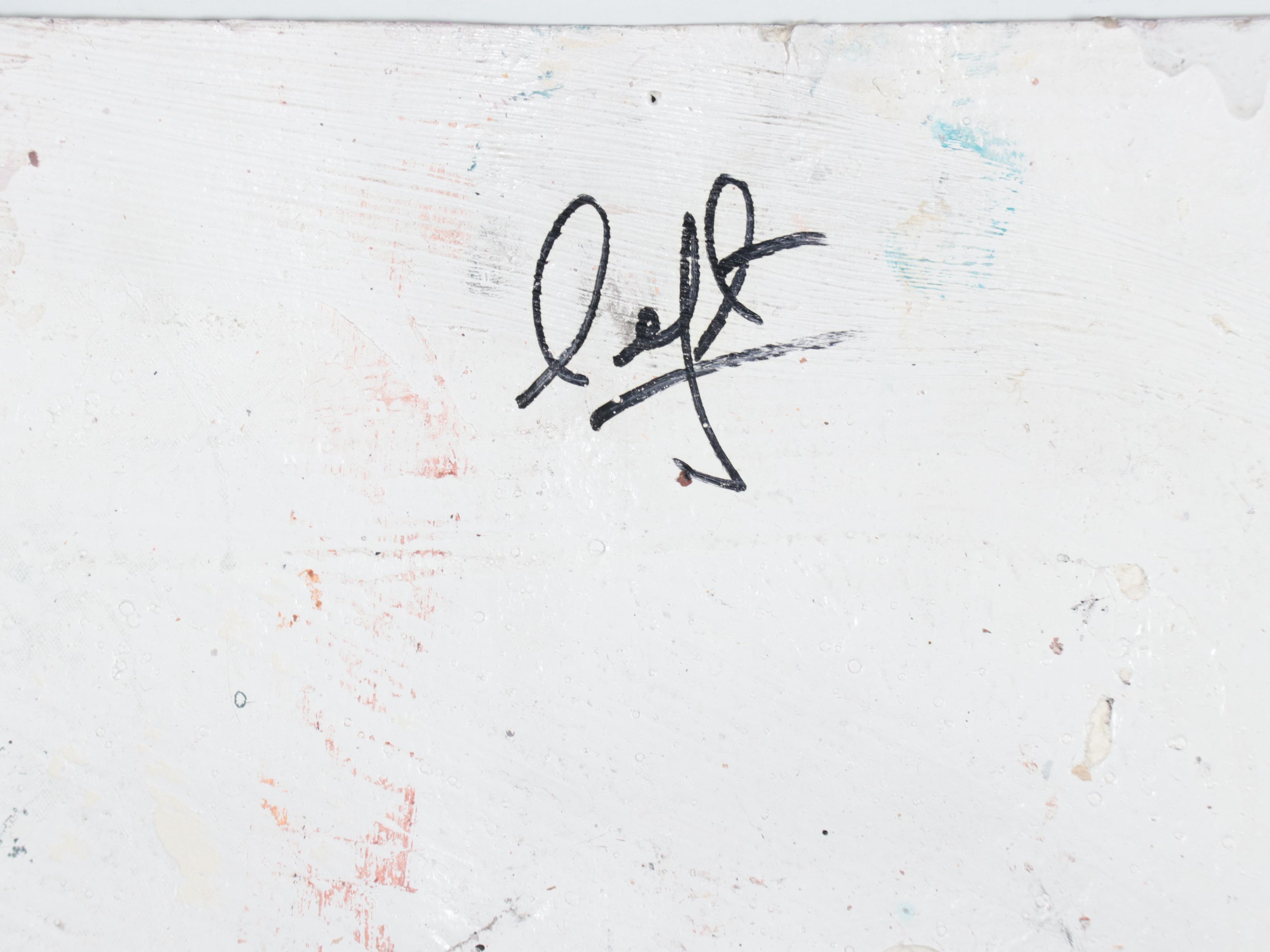 Juliet Holland Abstract Mixed Media Painting "Saugatuck # 8," Late 20th Century