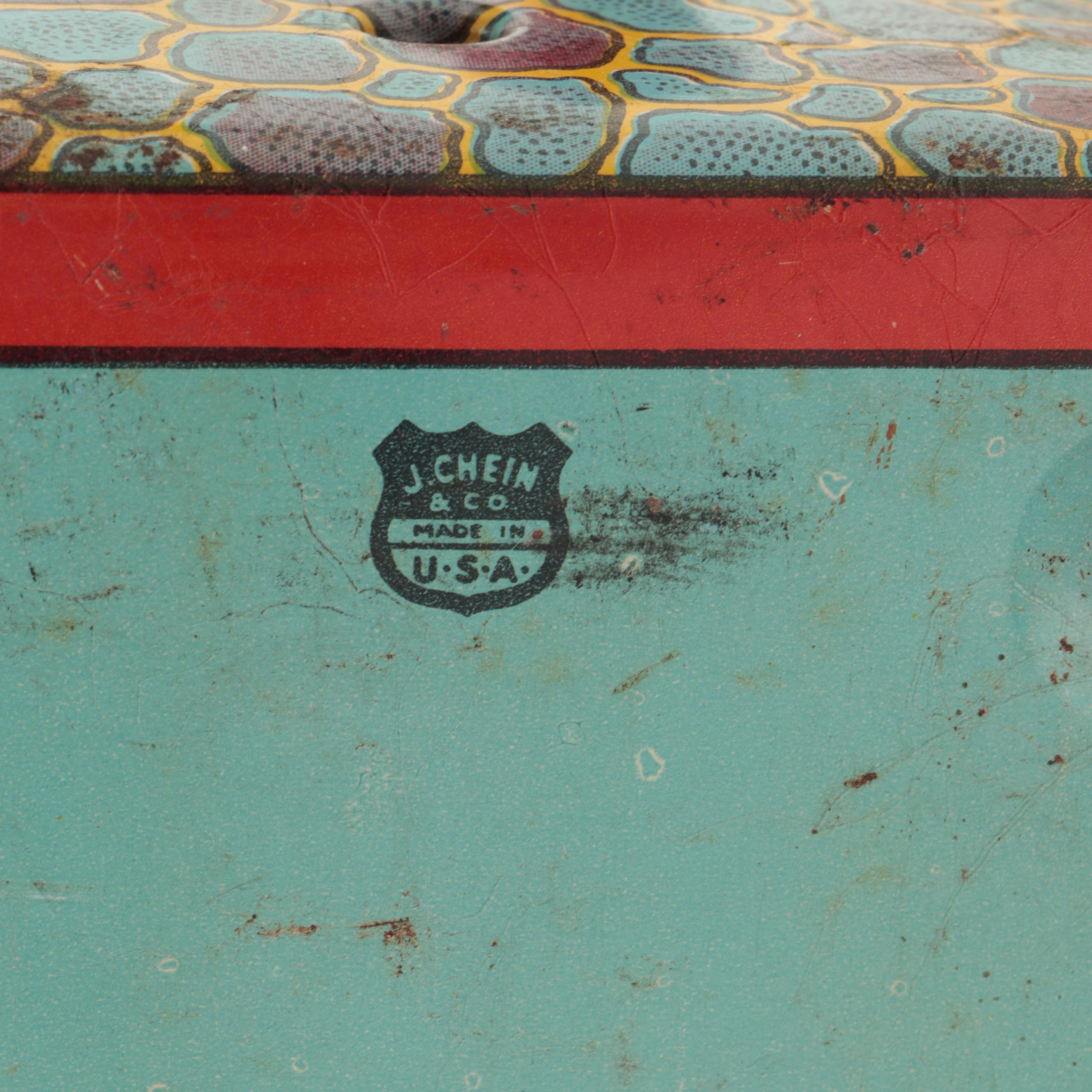 J. Chein Tin Lithograph Crank Handle Church Organ Toy