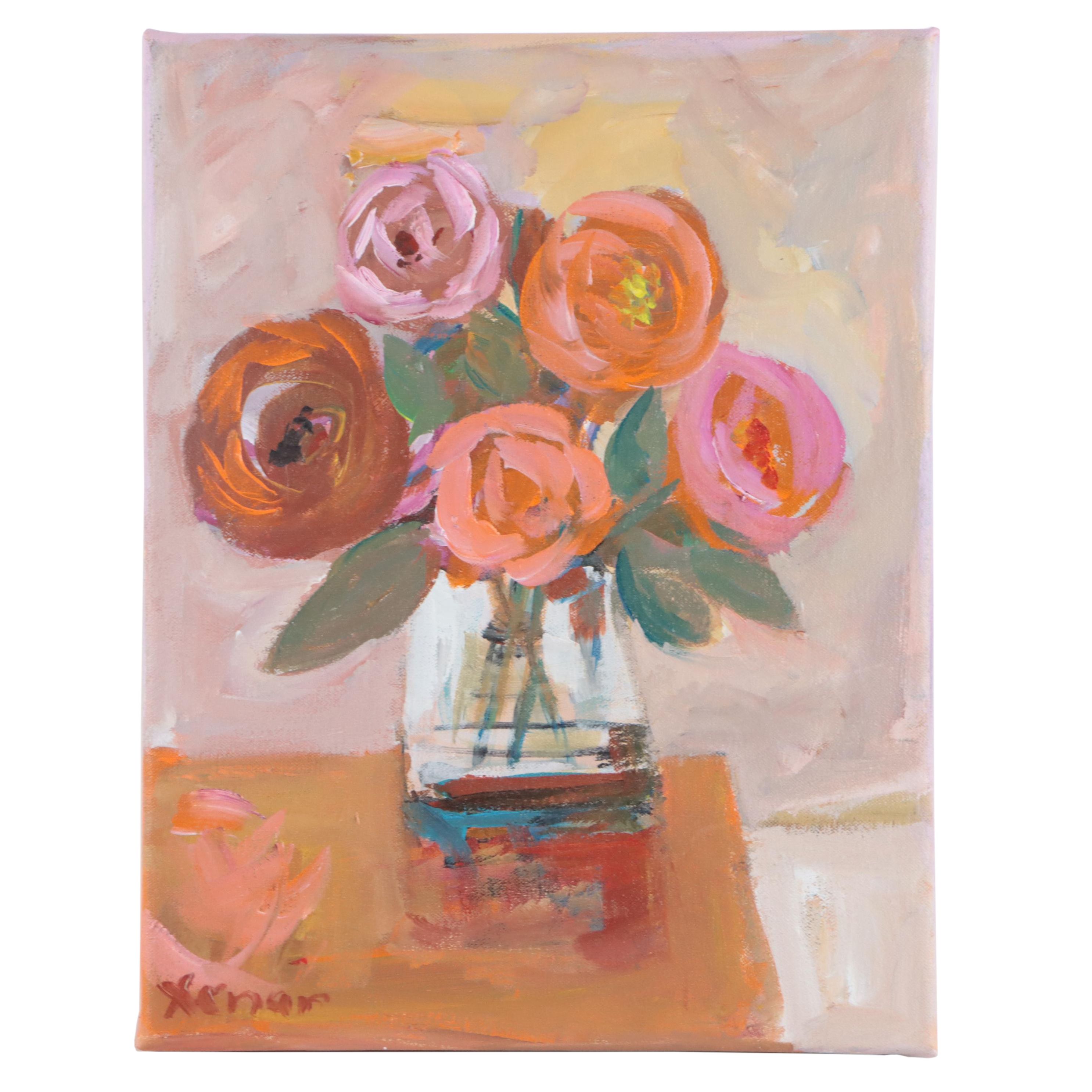 Xenar Floral Still Life Oil Painting, 2023