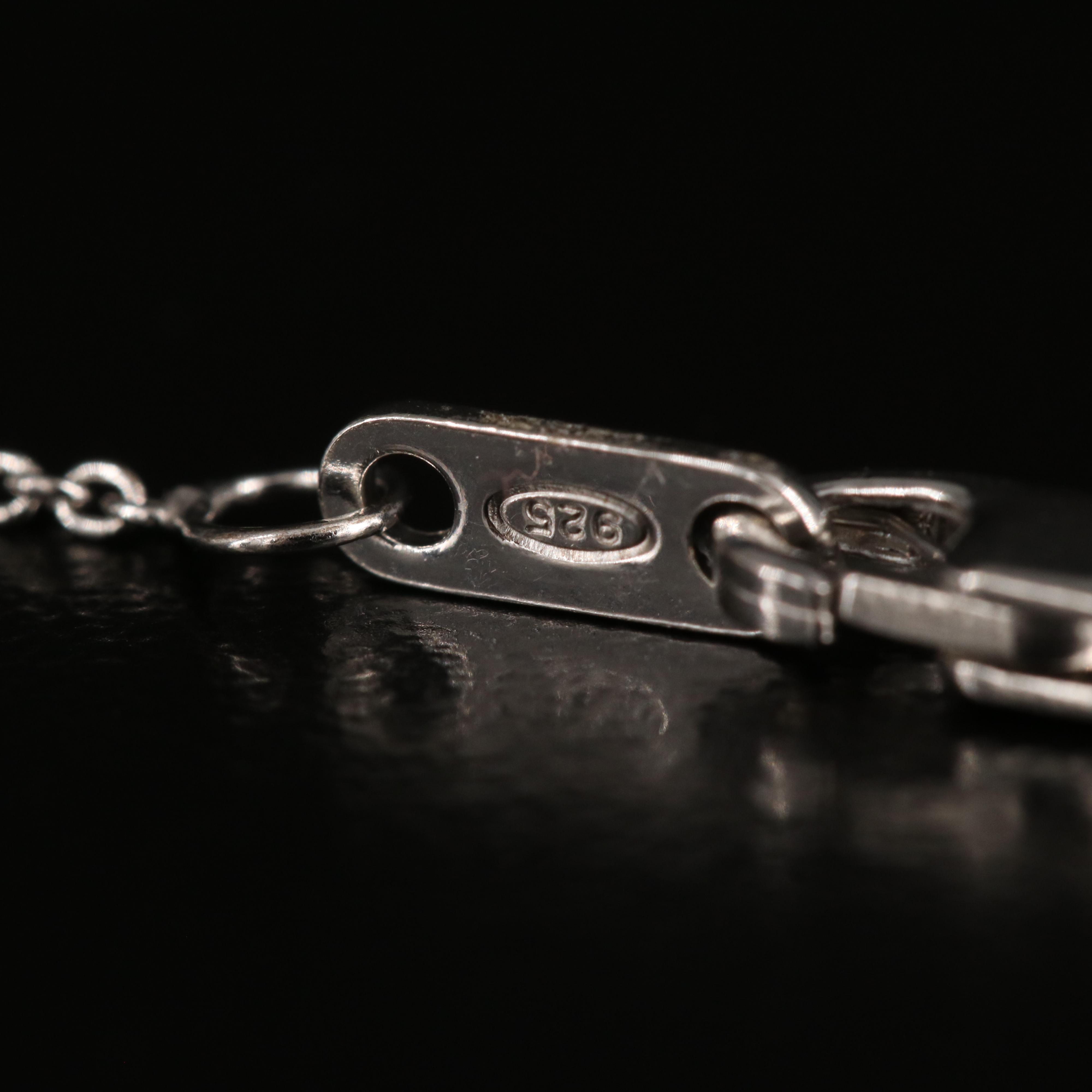 Sterling Diamond Pendant Necklace