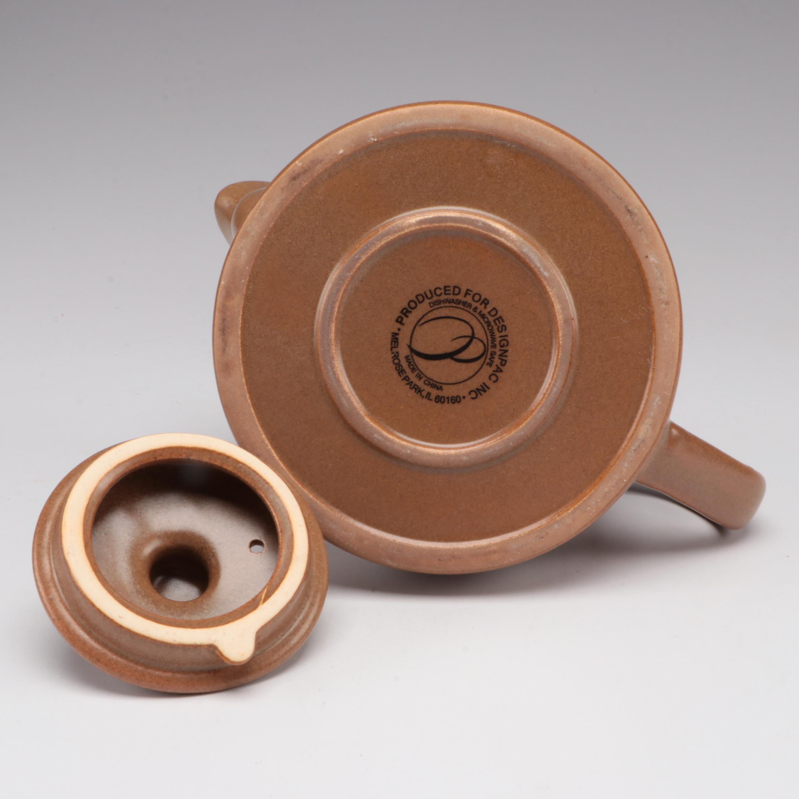 Plain Jane Style Cake Stand with Pressed Glass and Other Tableware, 20th C.