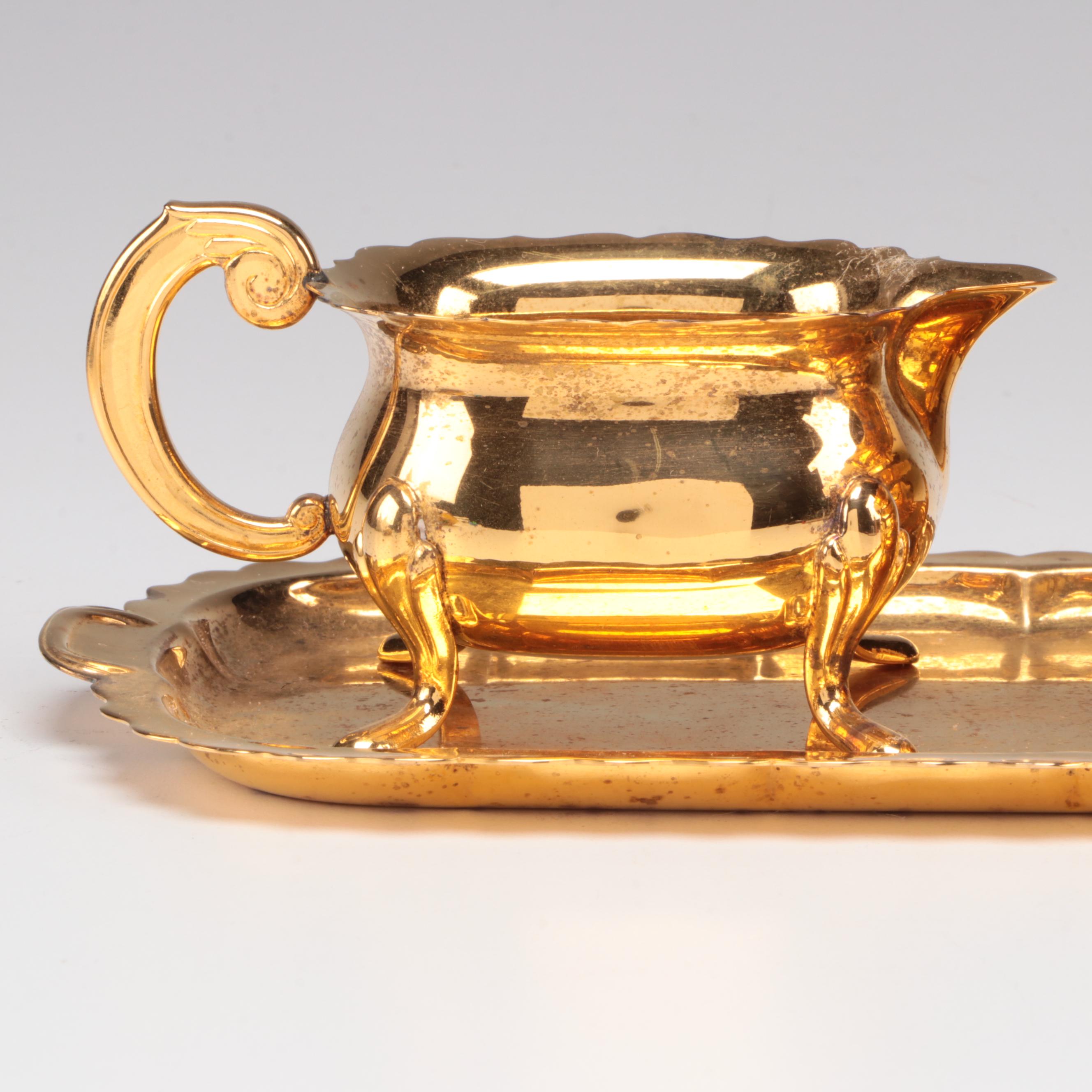 Plain Jane Style Cake Stand with Pressed Glass and Other Tableware, 20th C.