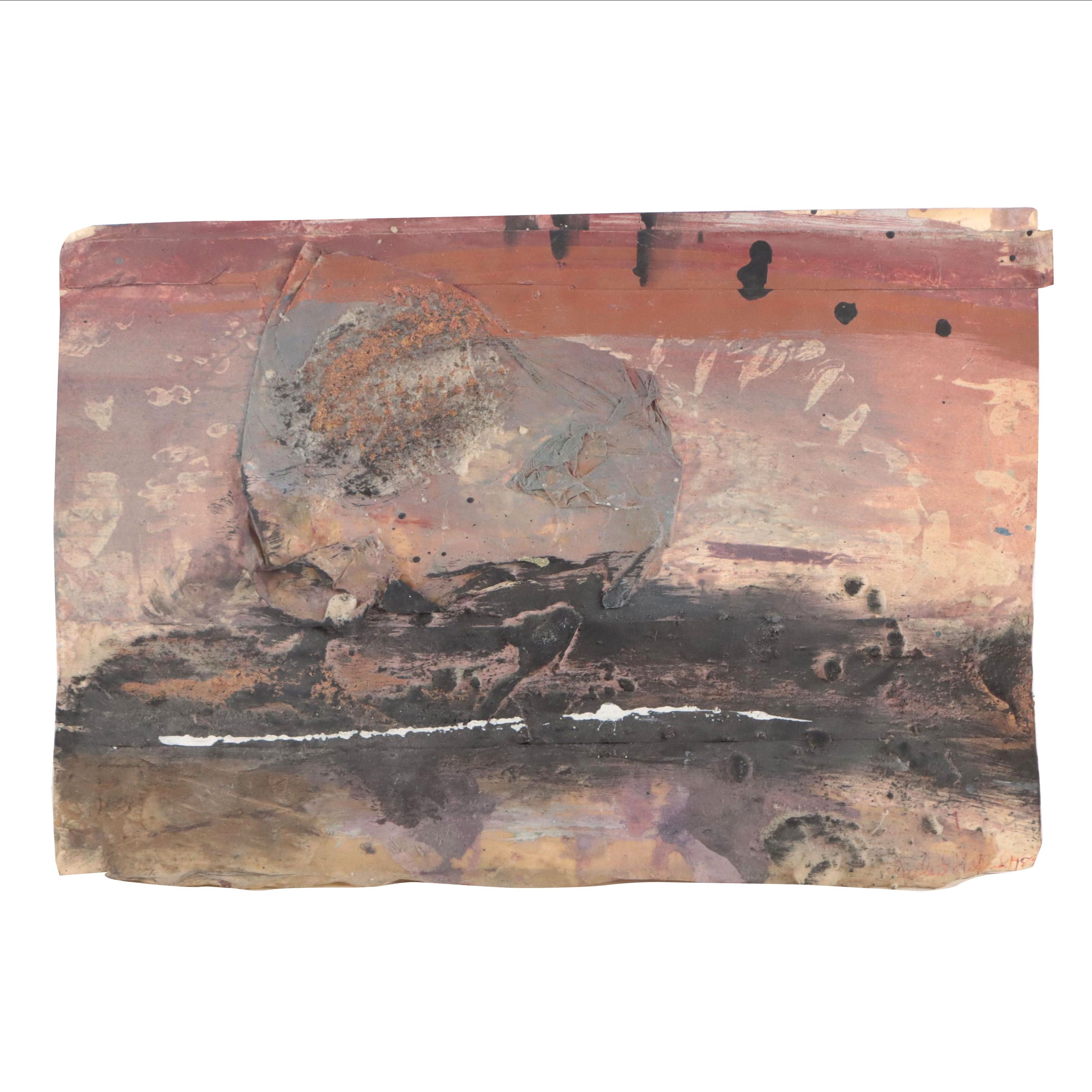 Juliet Holland Mixed Media Painting, 1989