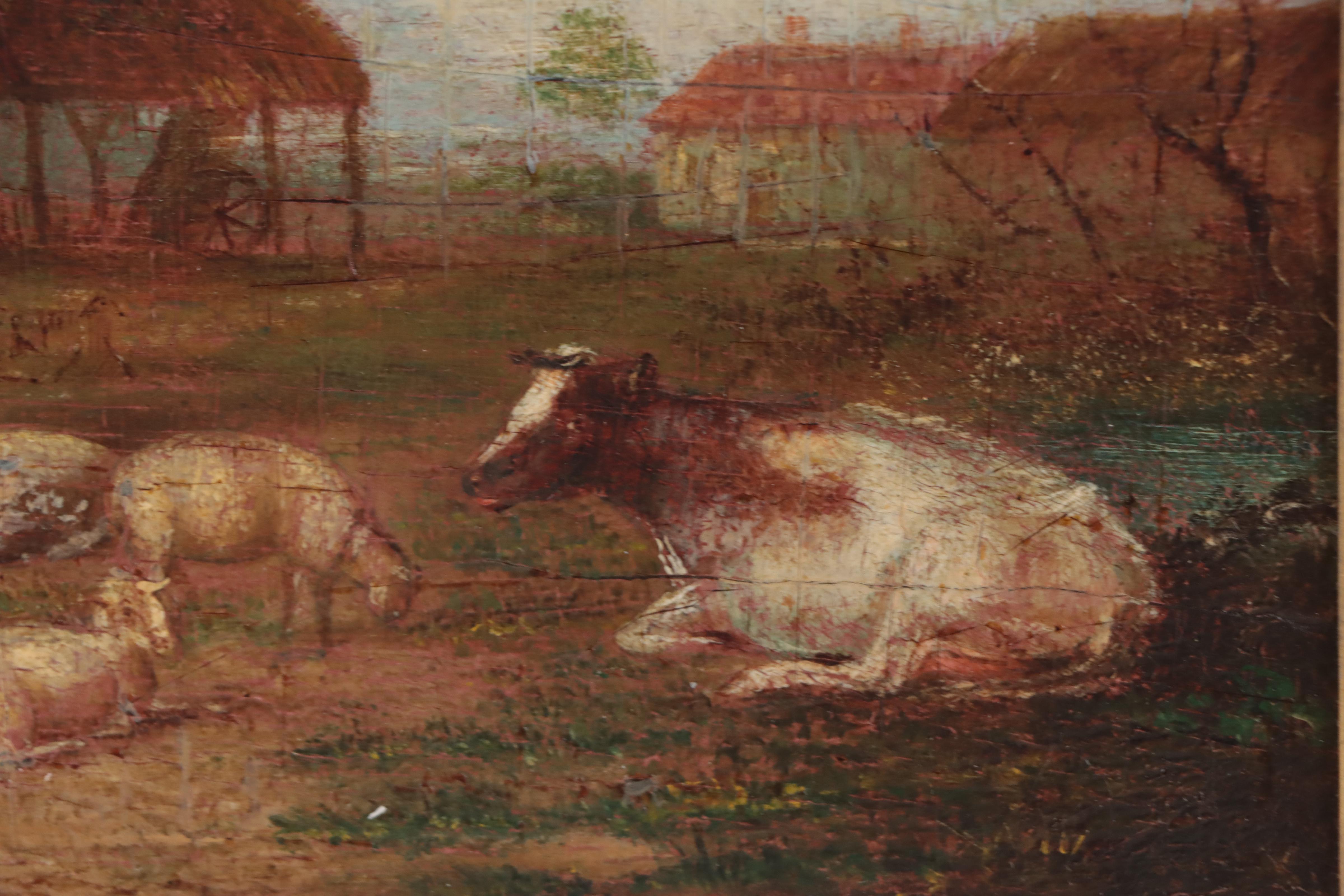 Oil Painting of Pastoral Landscape