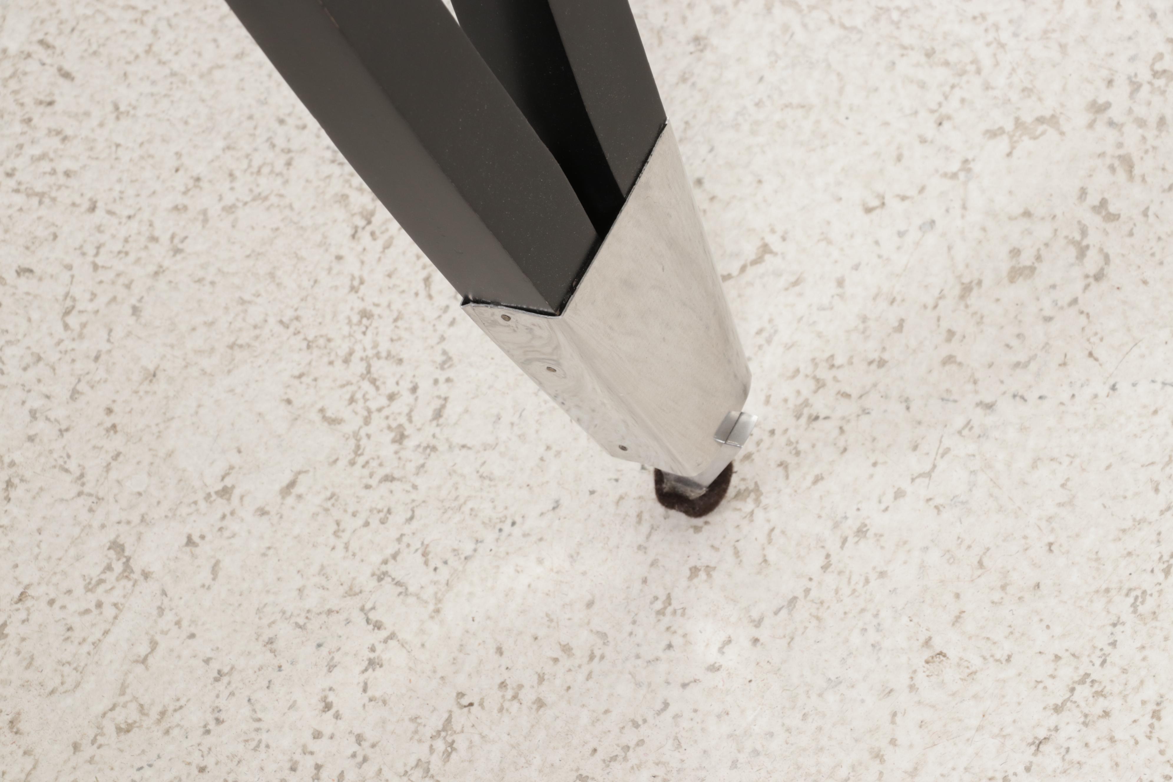 Restoration Hardware "Royal Marine" Ebonized Wood and Aluminum Tripod Floor Lamp