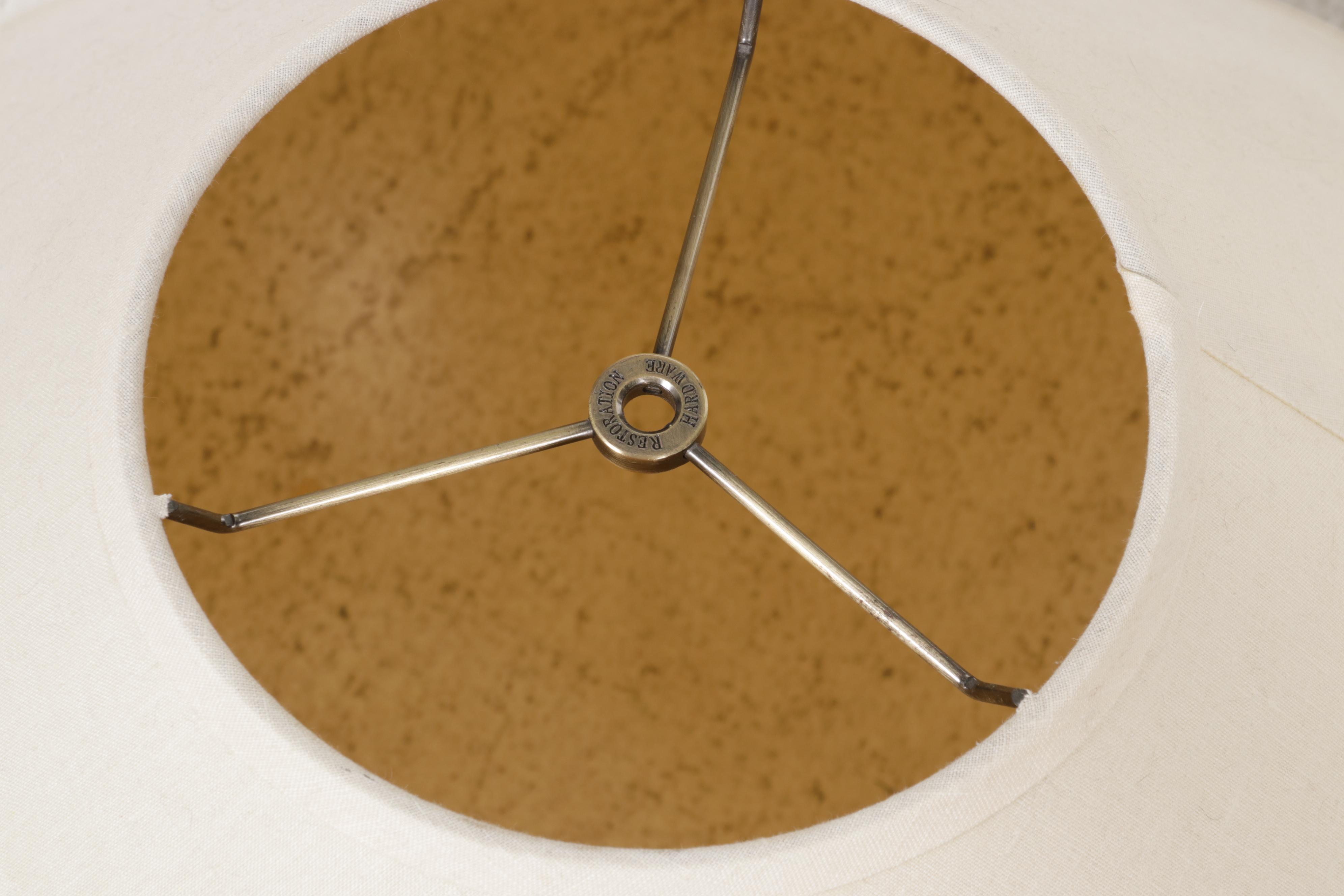 Restoration Hardware "Royal Marine" Ebonized Wood and Aluminum Tripod Floor Lamp